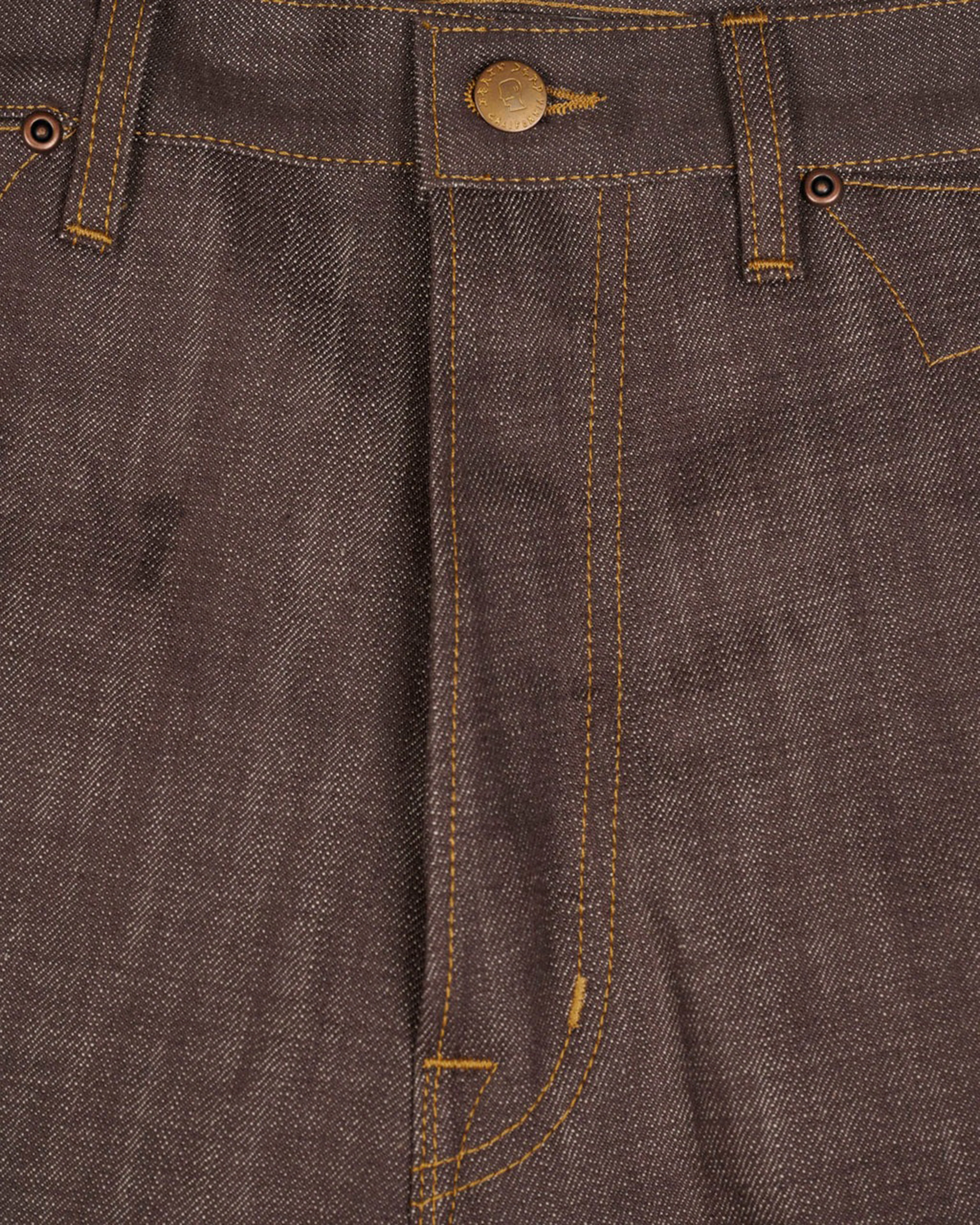 Brain Dead - Men's Type 00 14.5oz Selvedge Jeans - (Brown) - Image 3