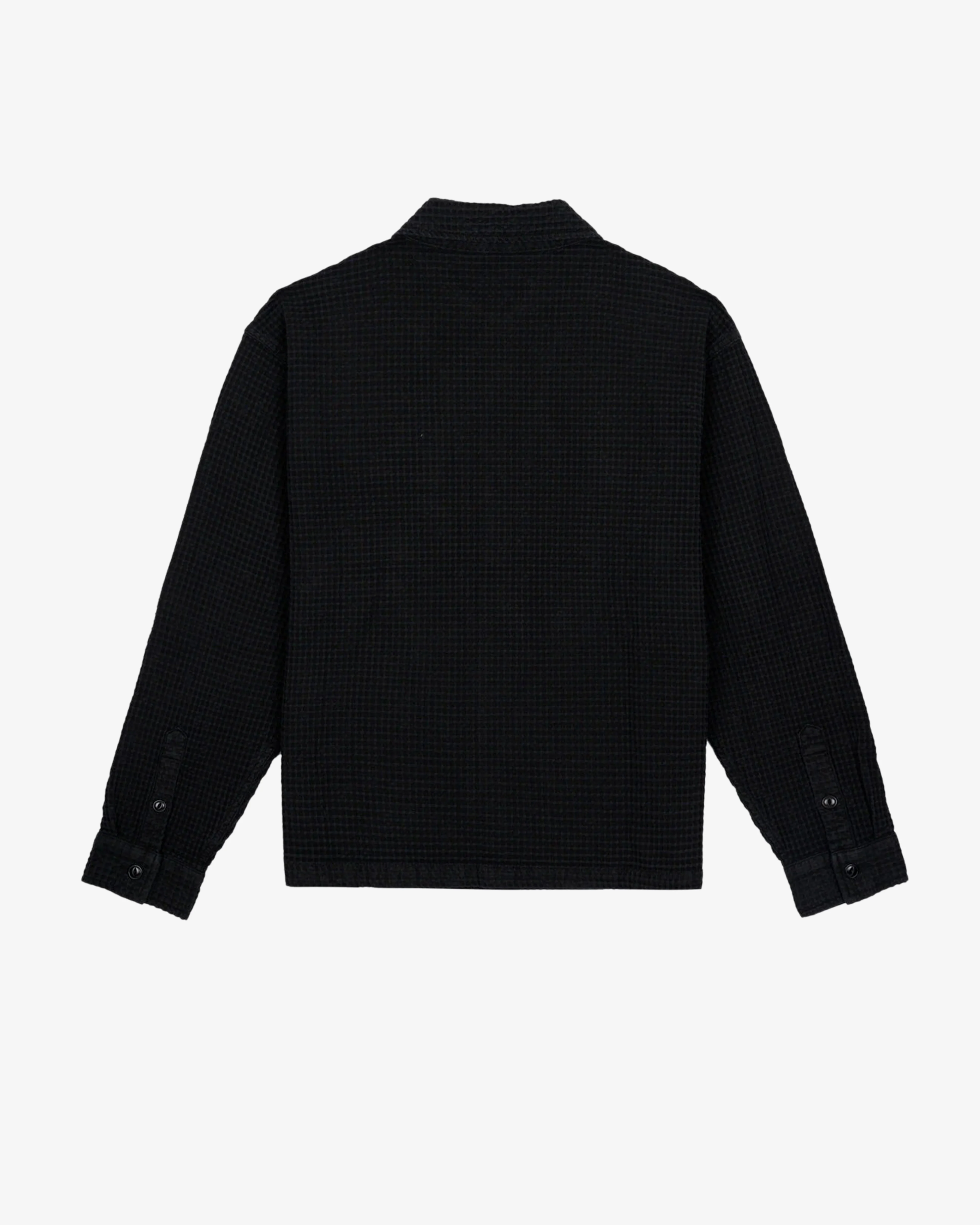 Brain Dead - Men's Waffle Button Front Shirt - (Black) - Image 2