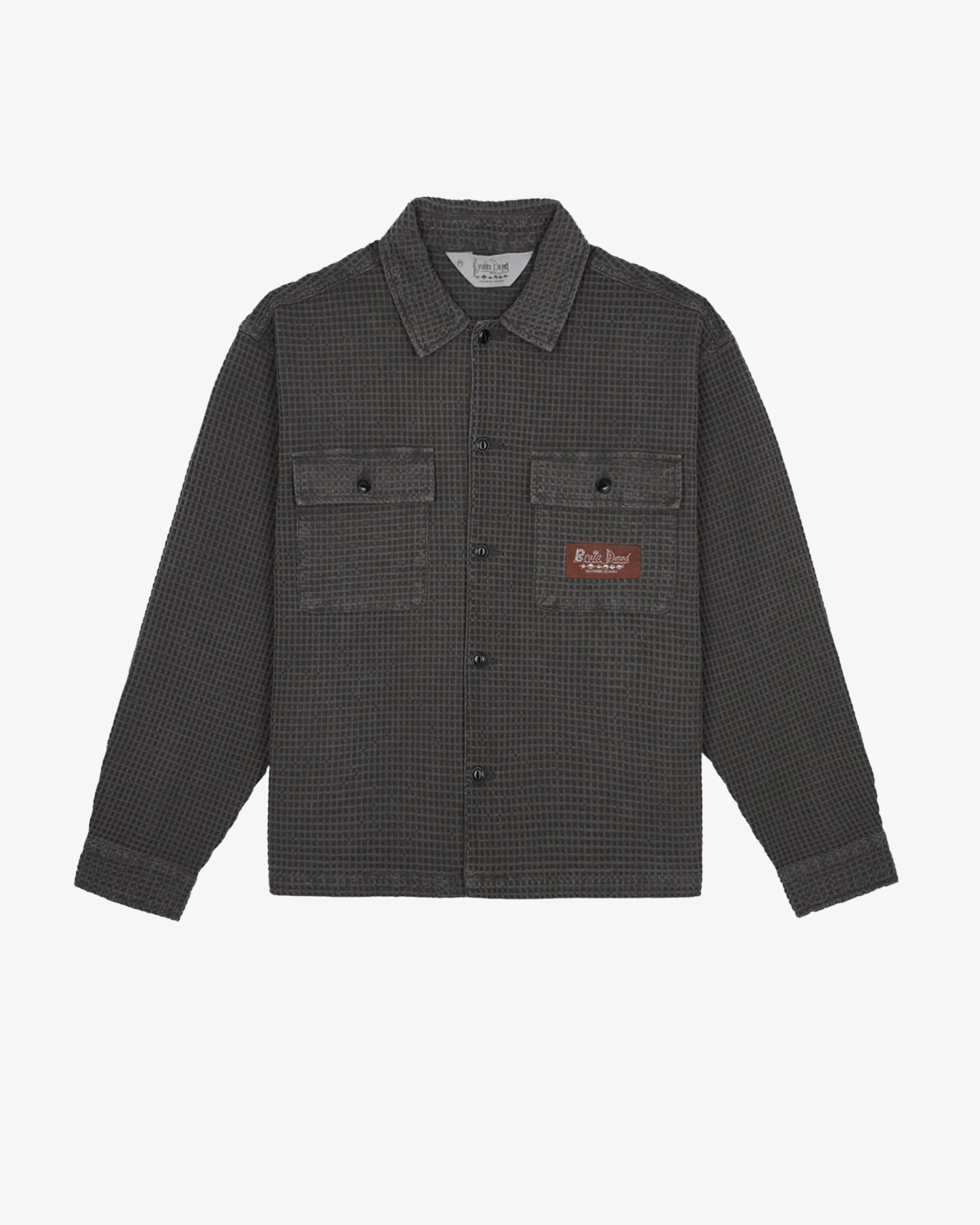 Brain Dead - Men's Waffle Button Front Shirt - (Clay)