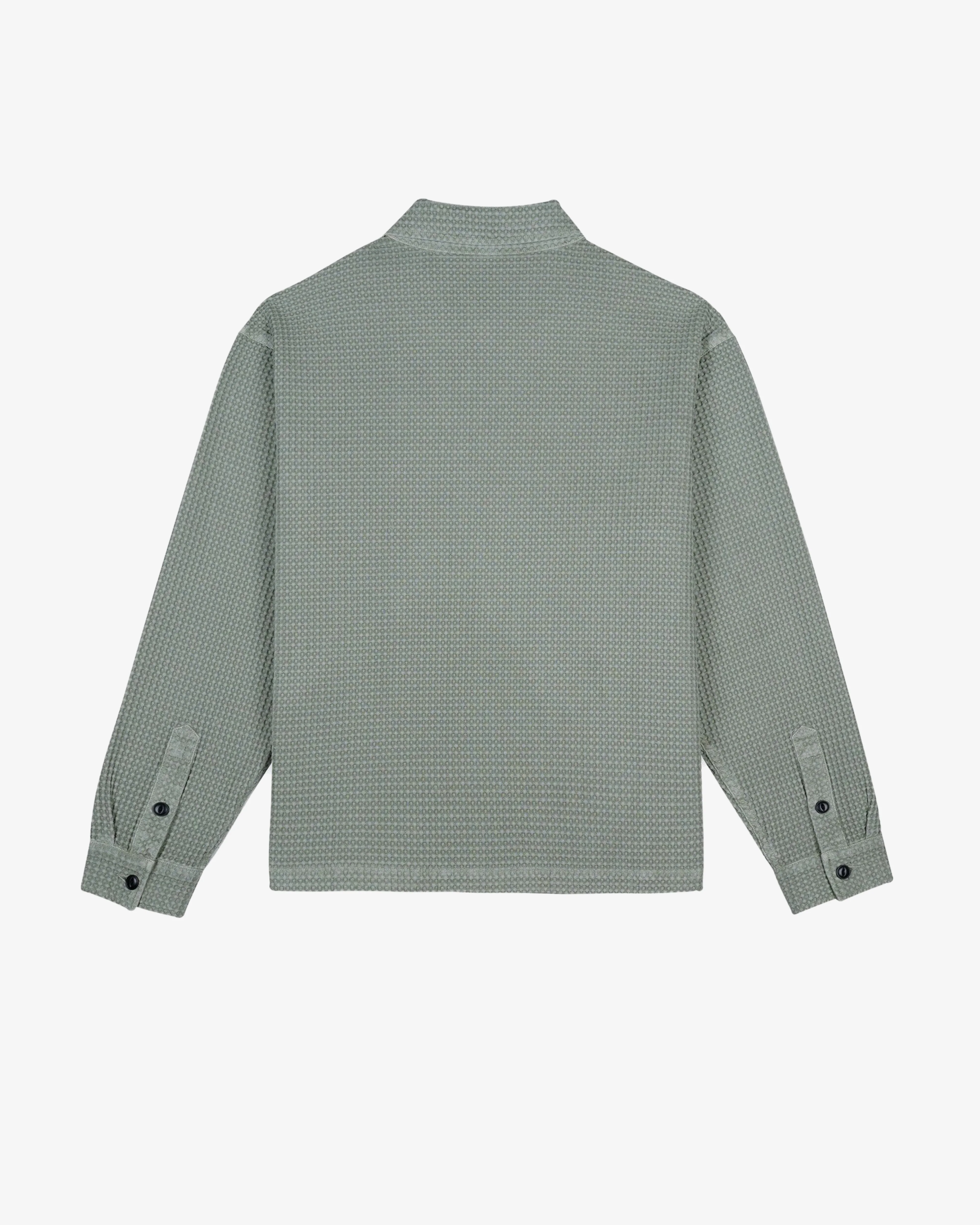 Brain Dead - Men's Waffle Button Front Shirt - (Silver Pine) - Image 2