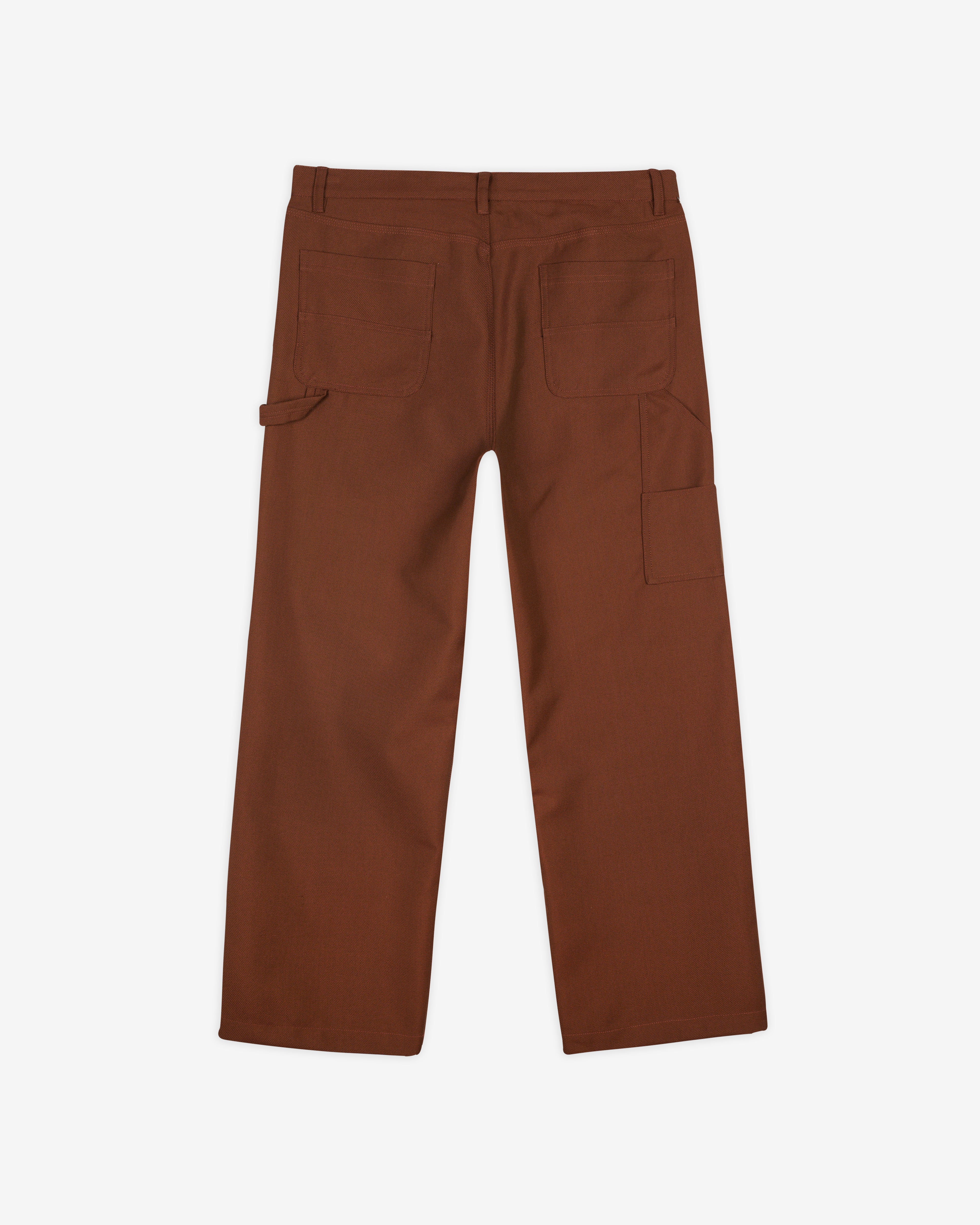 Brain Dead - Men's Serge Wool Double Knee Utility Pant - (Brown) - Image 2