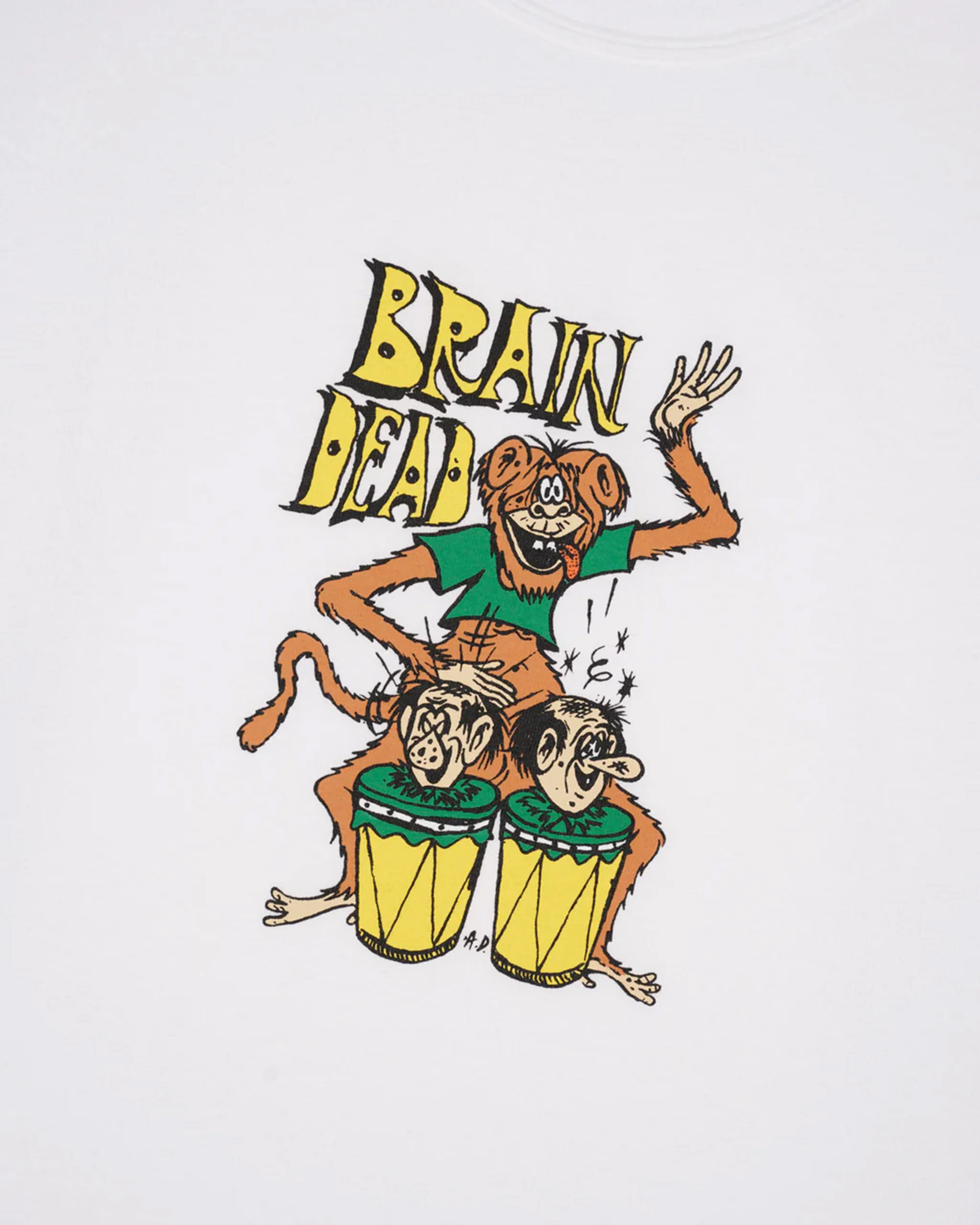 Brain Dead - Men's Bongo Brain Tee - (White) - Image 3