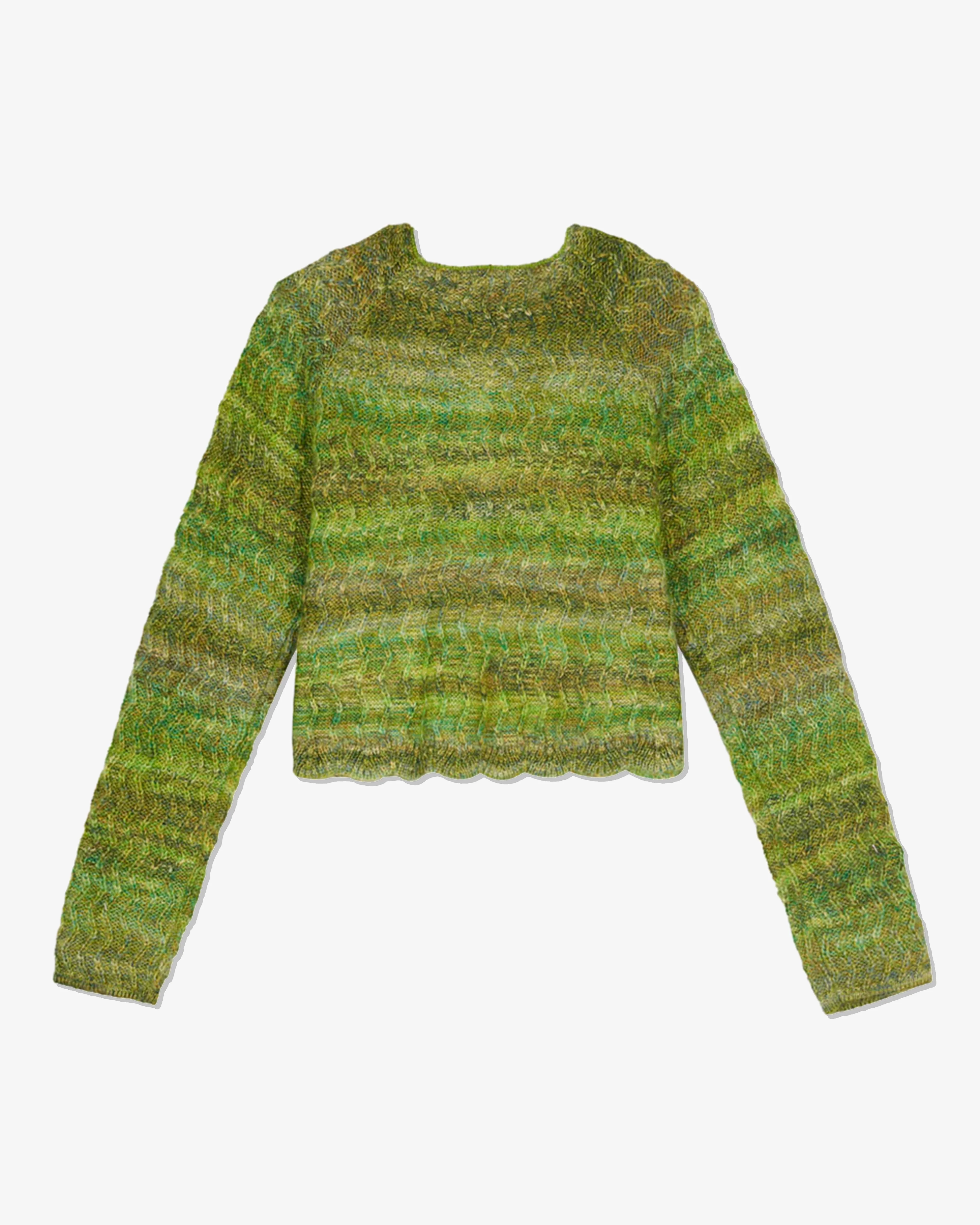 Brain Dead - Women's Isa Scalloped Cardigan - (Green/Multi) - Image 2