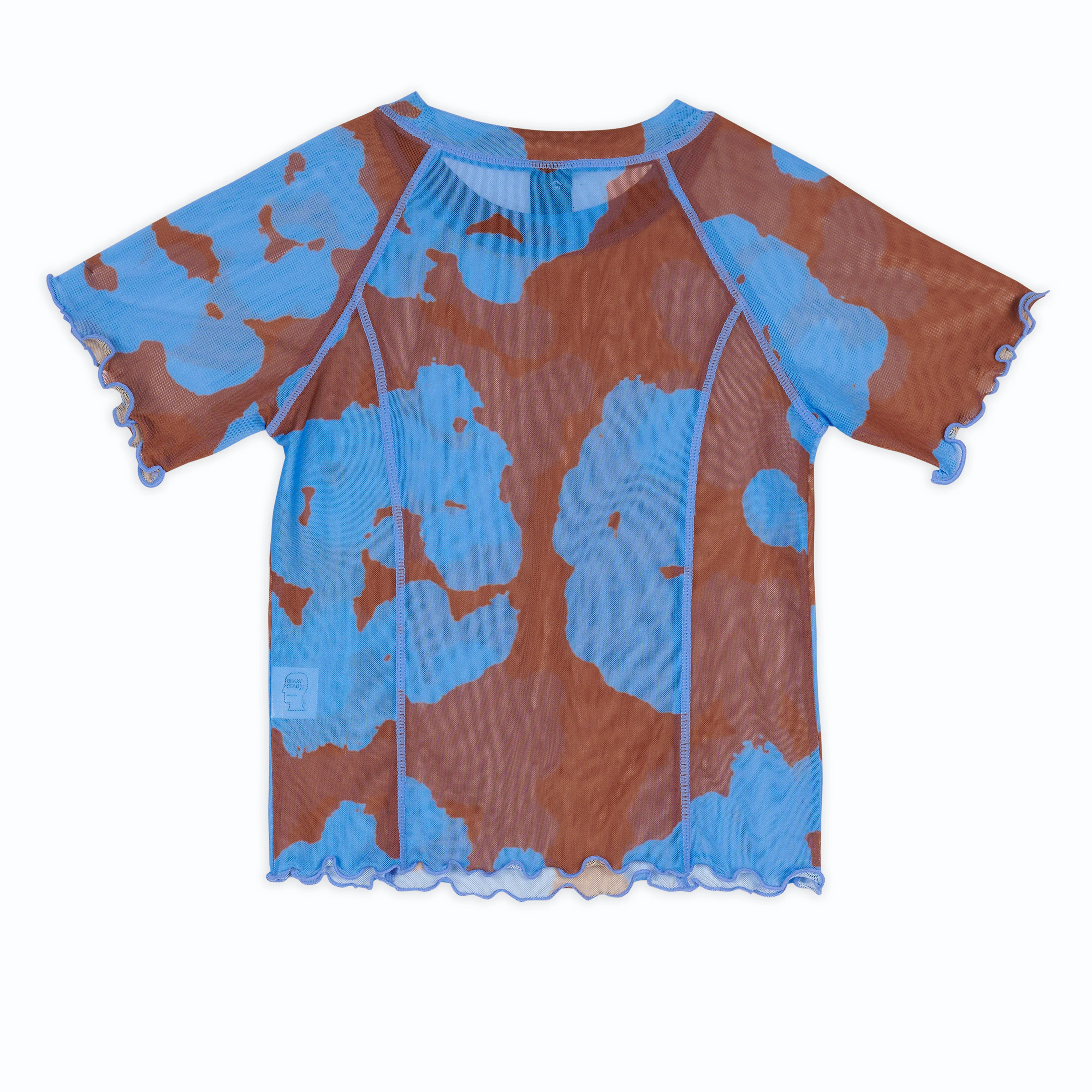 Brain Dead - Women's Cloud Blob Hyper Mesh Short Sleeve T-Shirt - (Blue) - Image 2