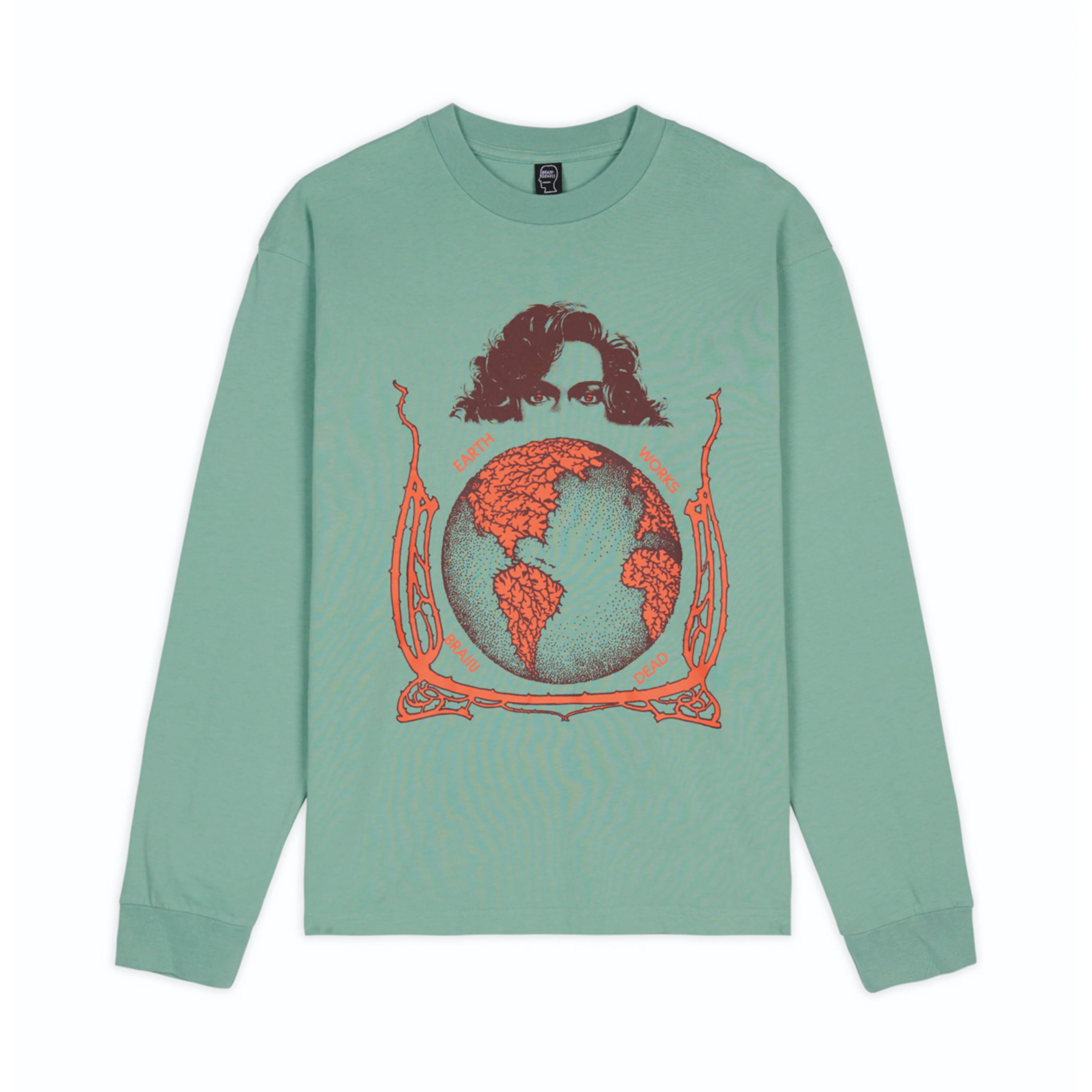 Brain Dead - Men's Conspiracy LS T-Shirt - (Grey/Green)