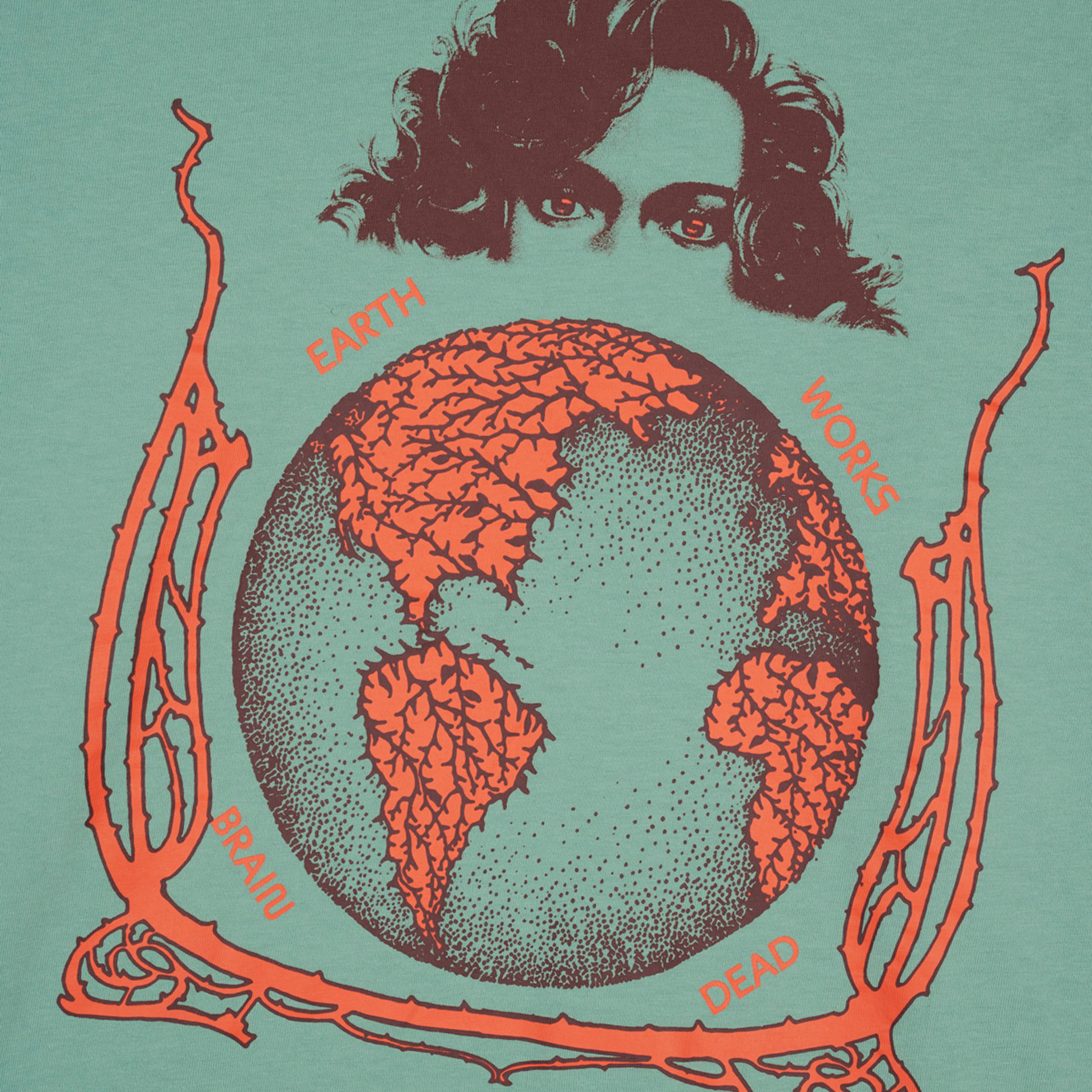 Brain Dead - Men's Conspiracy LS T-Shirt - (Grey/Green) - Image 3