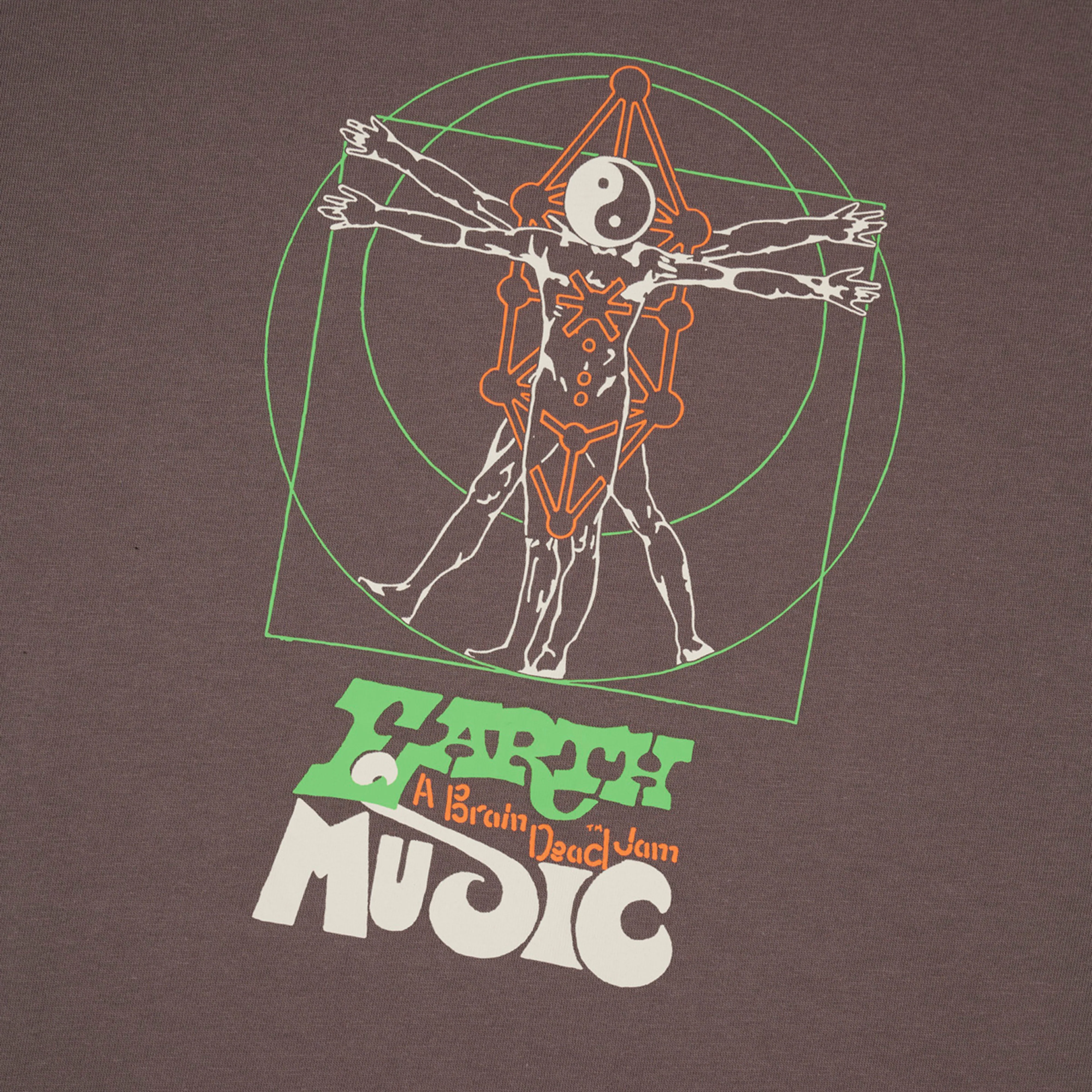 Brain Dead - Men's Earth Music T-Shirt - (Clay) - Image 3