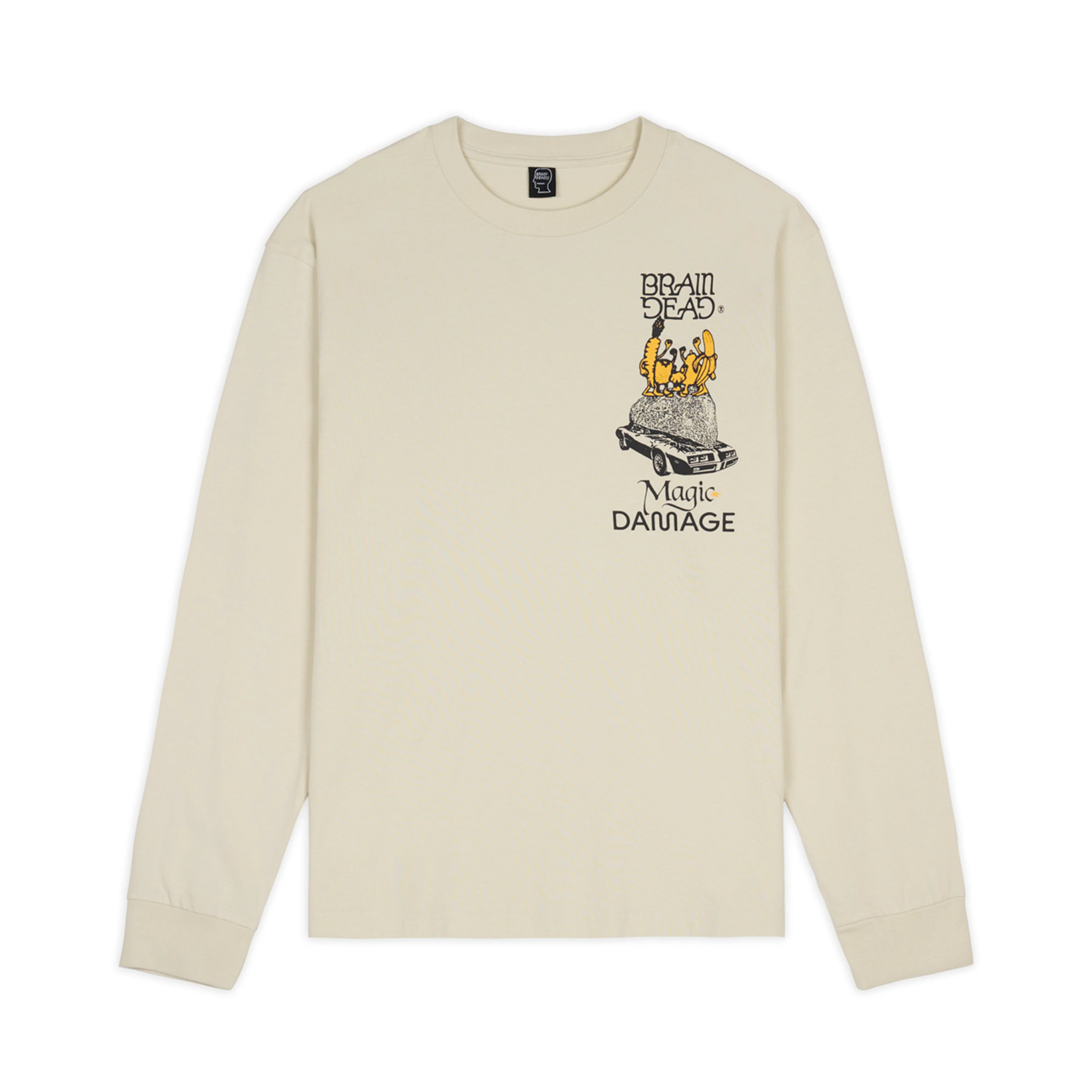 Brain Dead - Men's Magic Damage LS T-Shirt - (Ivory)