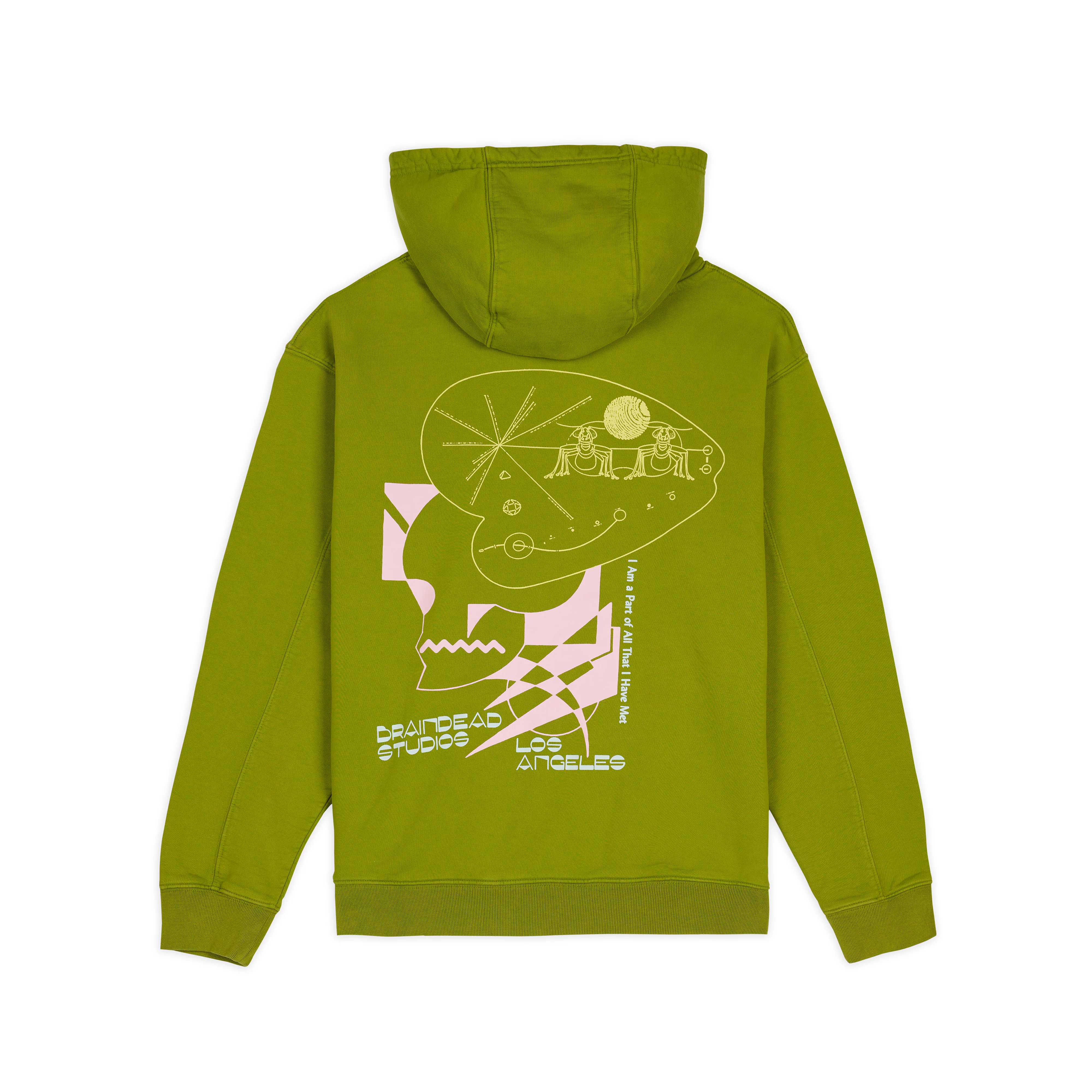 Brain Dead - Men's Playing With Fire Hoodie - (Olive) - Image 2