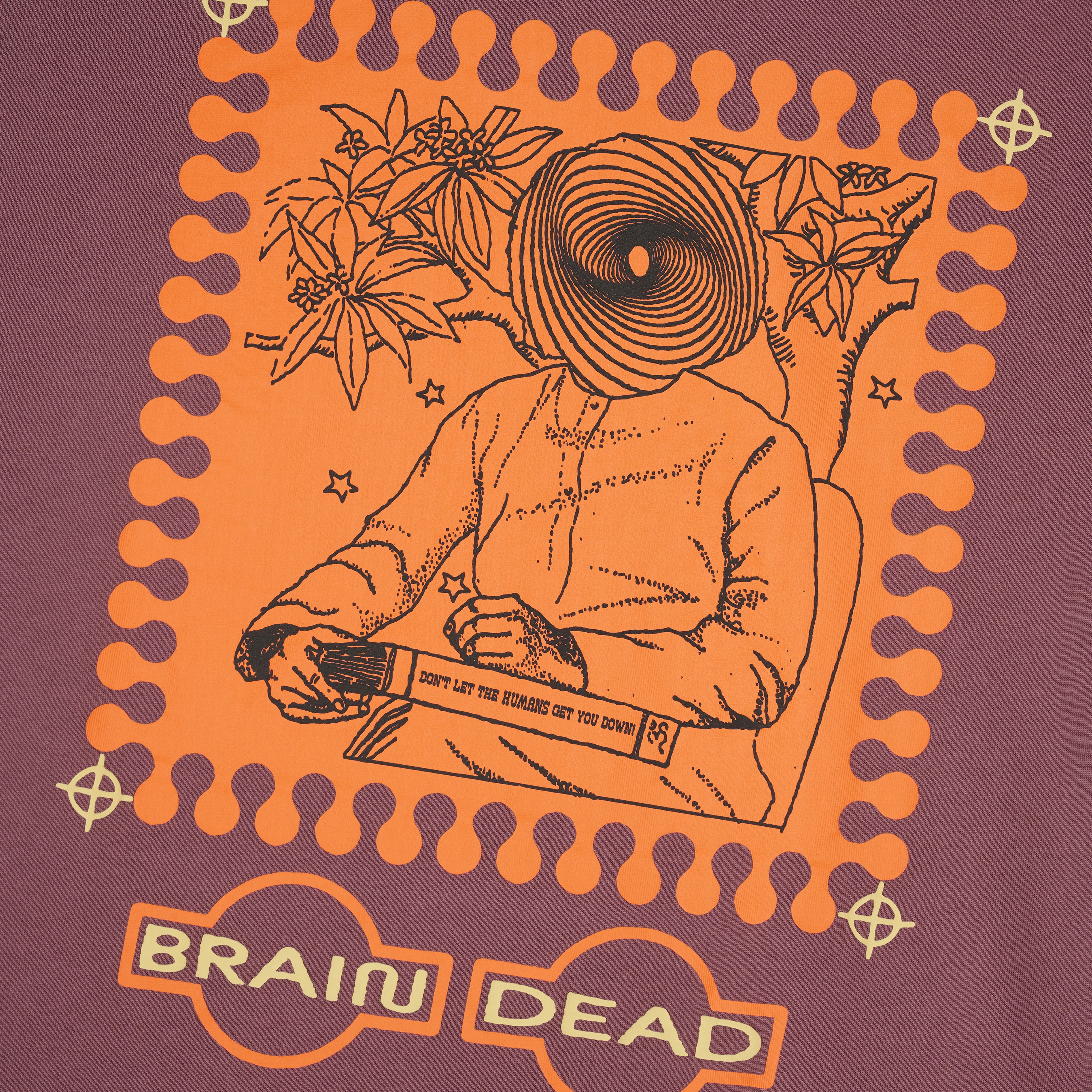 Brain Dead - Men's Special Illusions Long Sleeve T-Shirt - (Clay) - Image 3