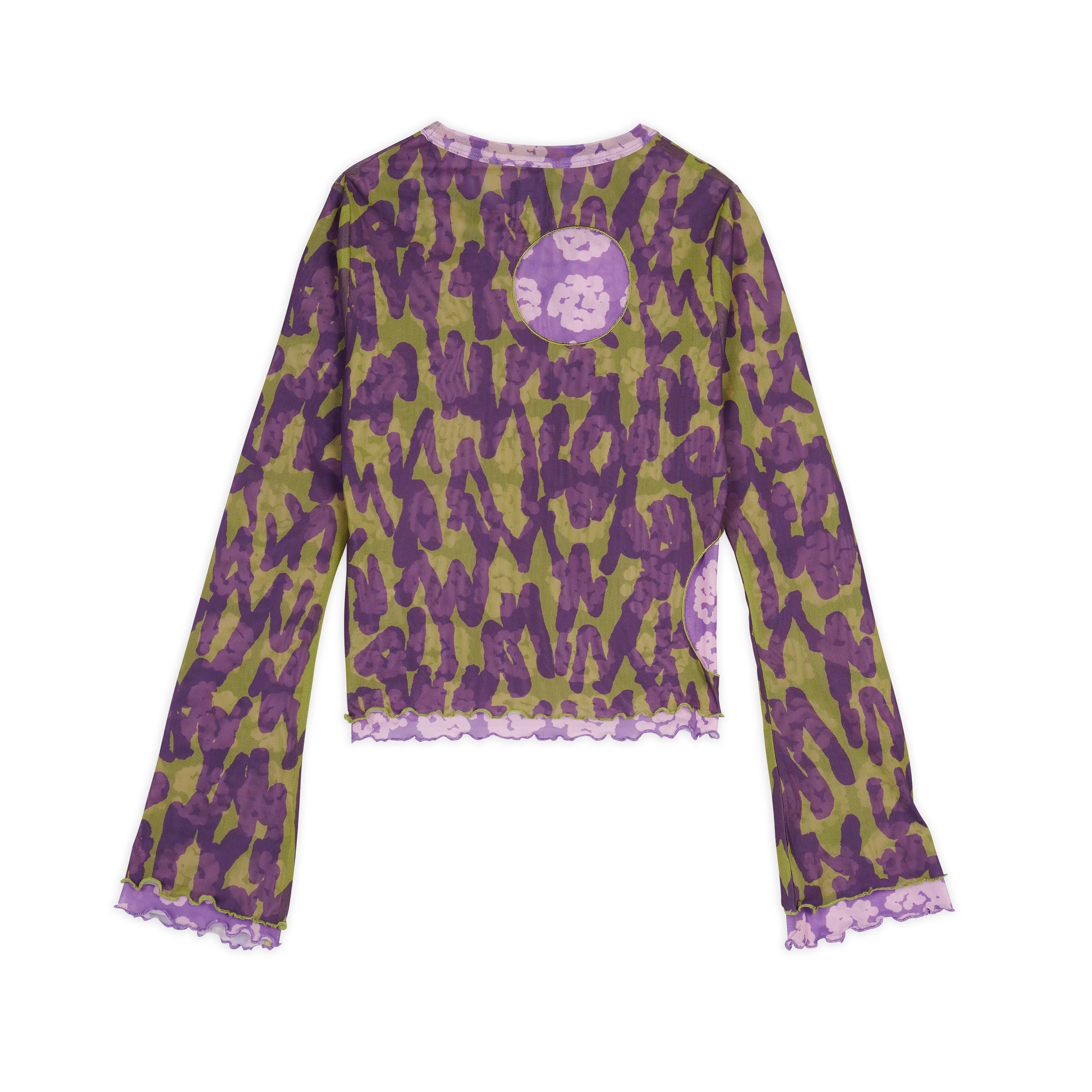 Brain Dead - Women's Yumiko Layered Hyper Mesh Top - (Purple) - Image 2