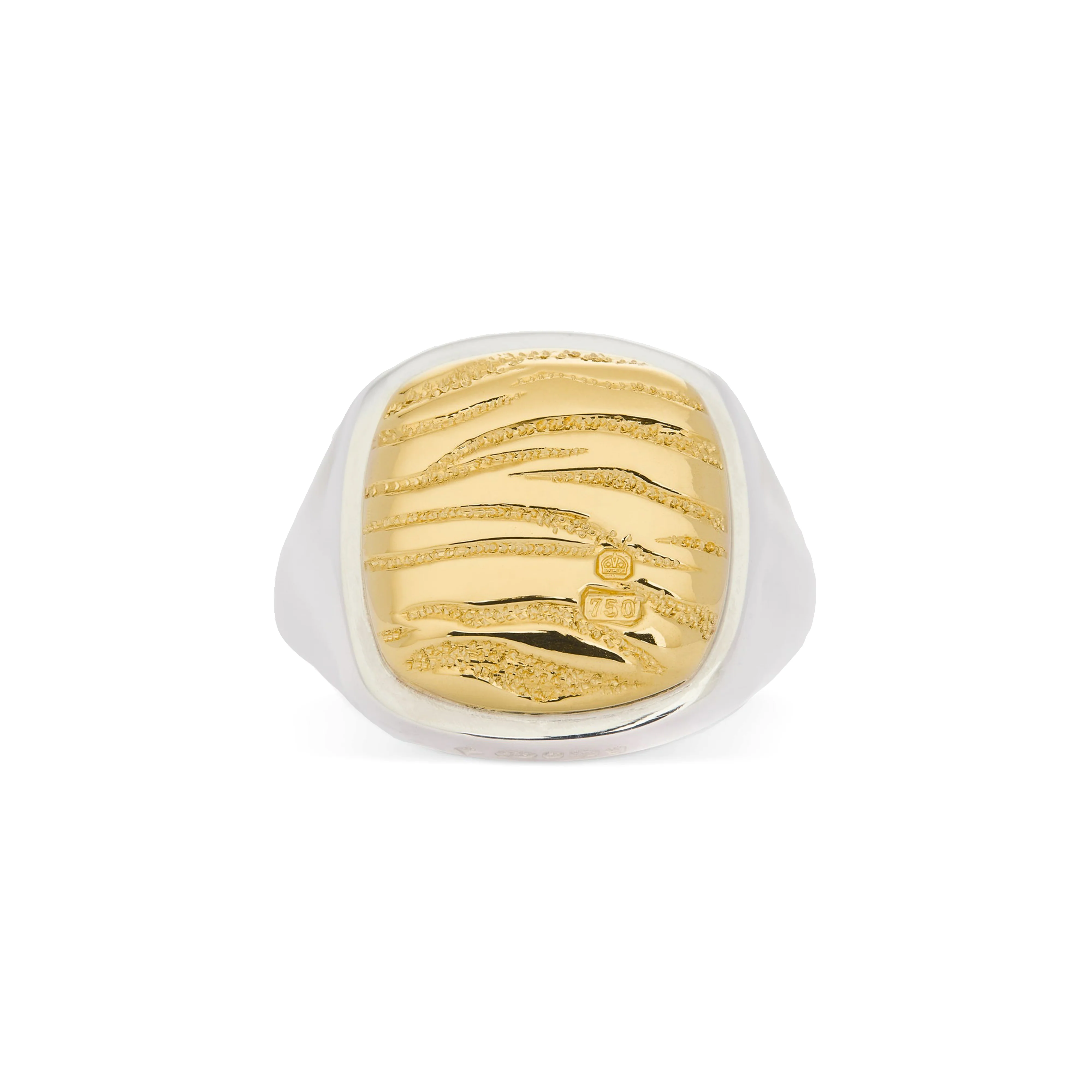 Bunney - DSM Exclusive Heavy Cushion Tiger Signet Ring - (Silver/Gold) - Image 3