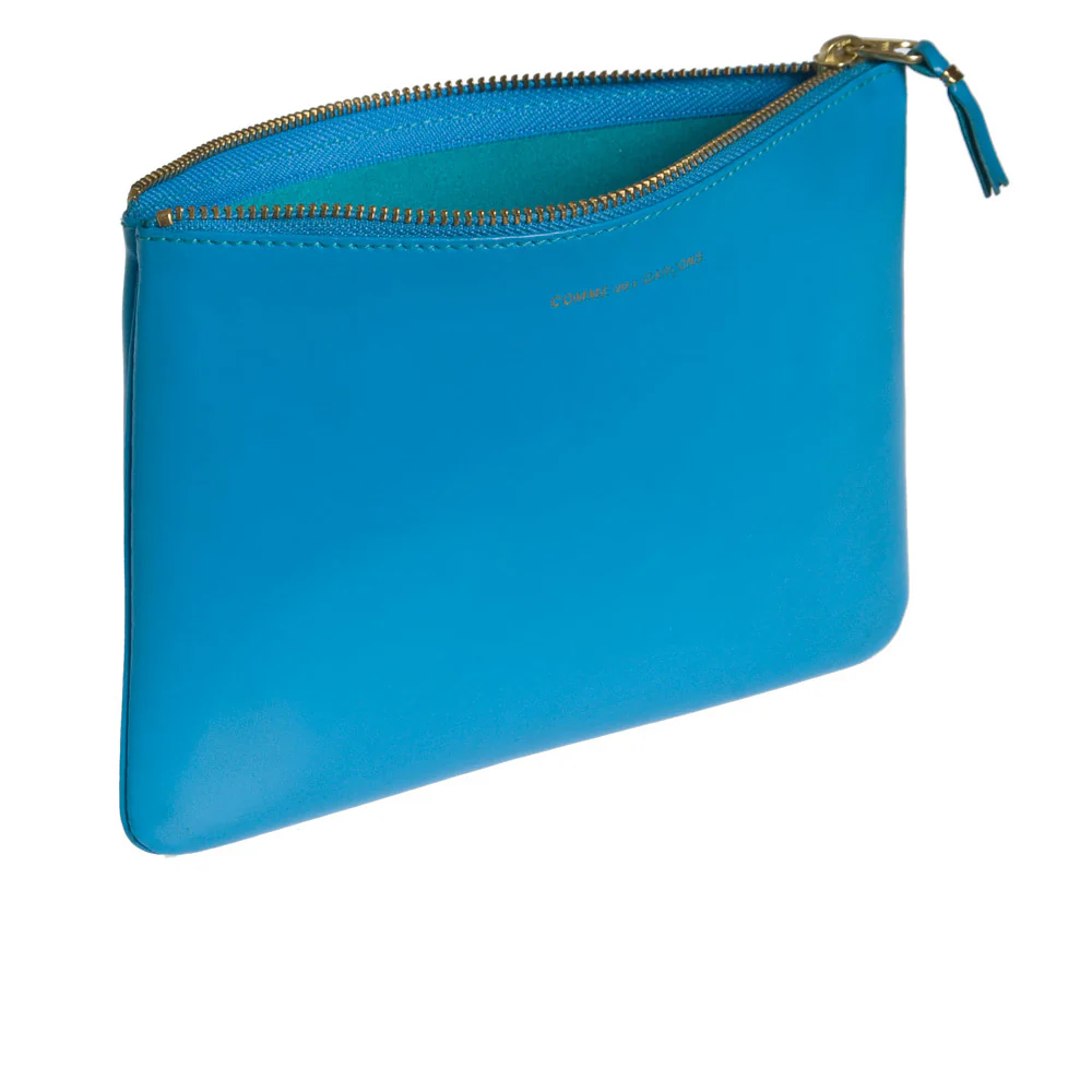 CDG Wallet - Classic Leather Zip Pouch - (Blue SA5100C) - Image 2