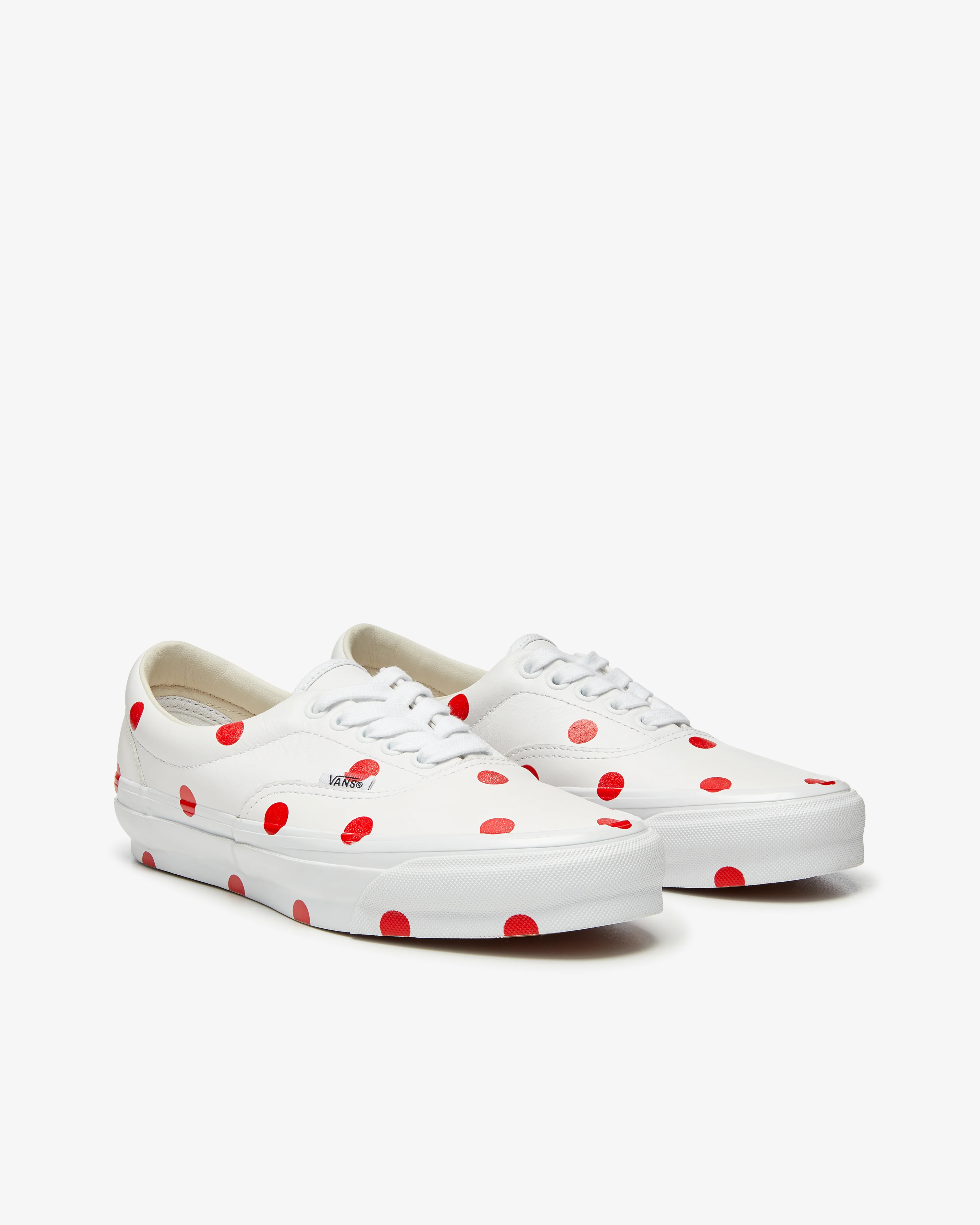 CDG Girl - Women's Vans Polka Dot Sneakers - (White/Red) - Image 3