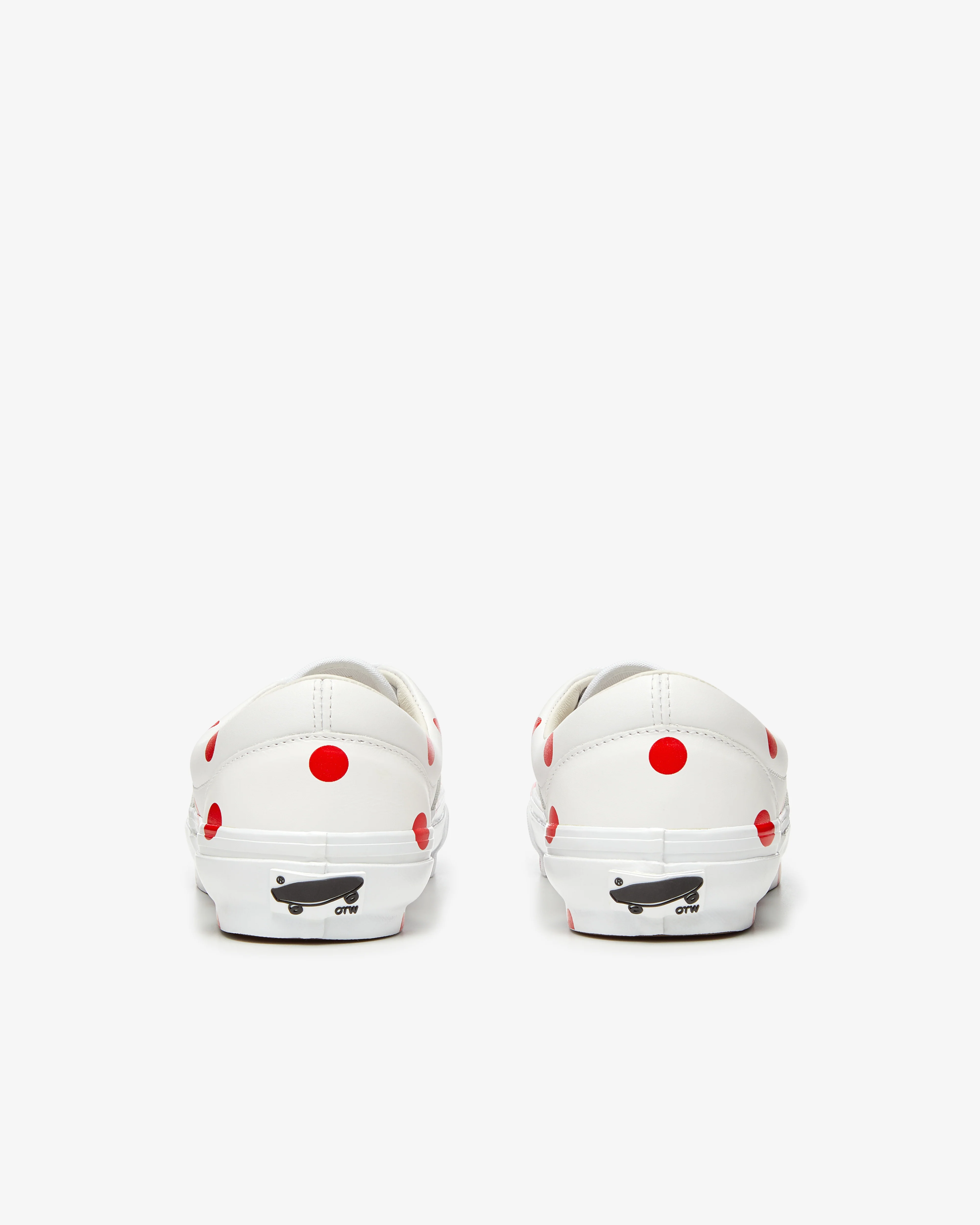 CDG Girl - Women's Vans Polka Dot Sneakers - (White/Red) - Image 5