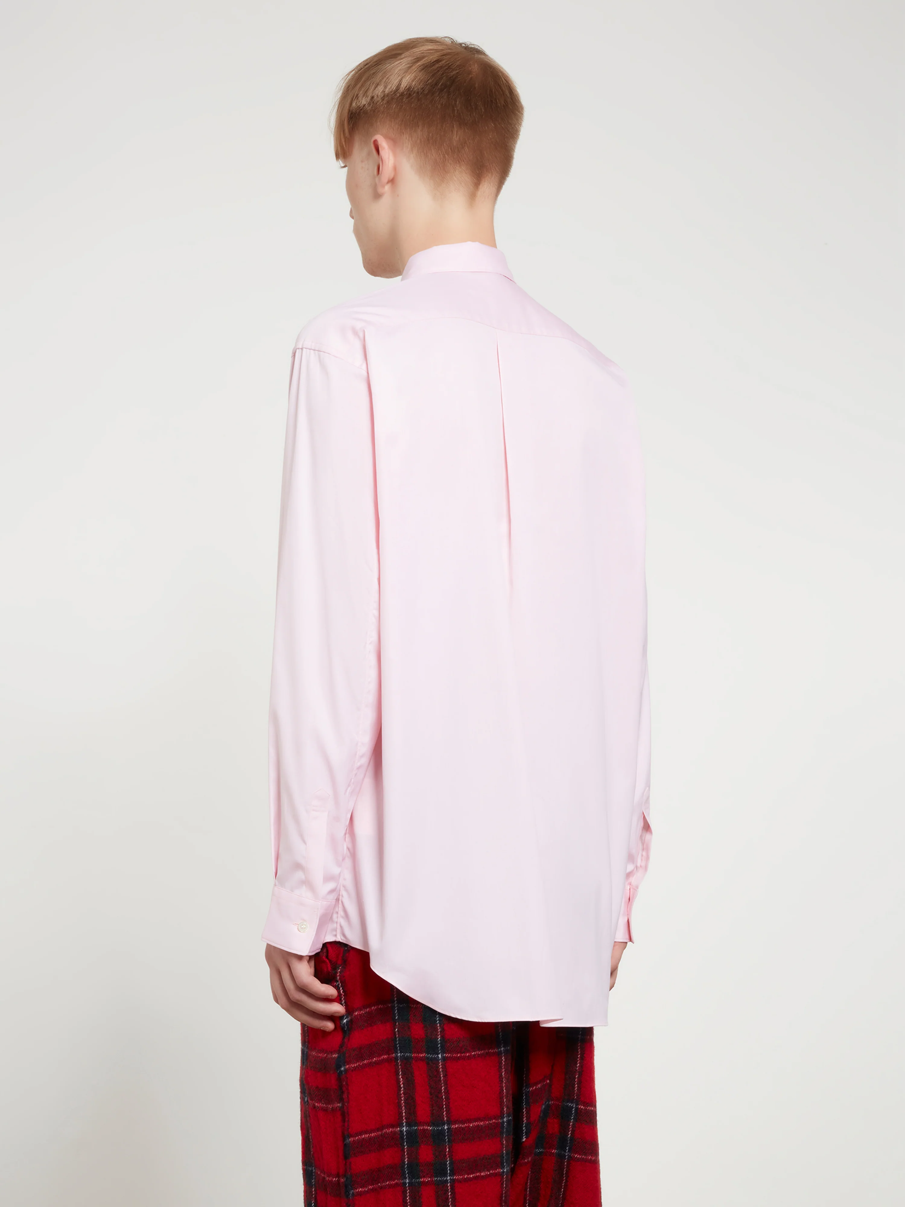 CDG Shirt Forever - Men's Wide Fit Cotton Shirt - (Pink) - Image 5