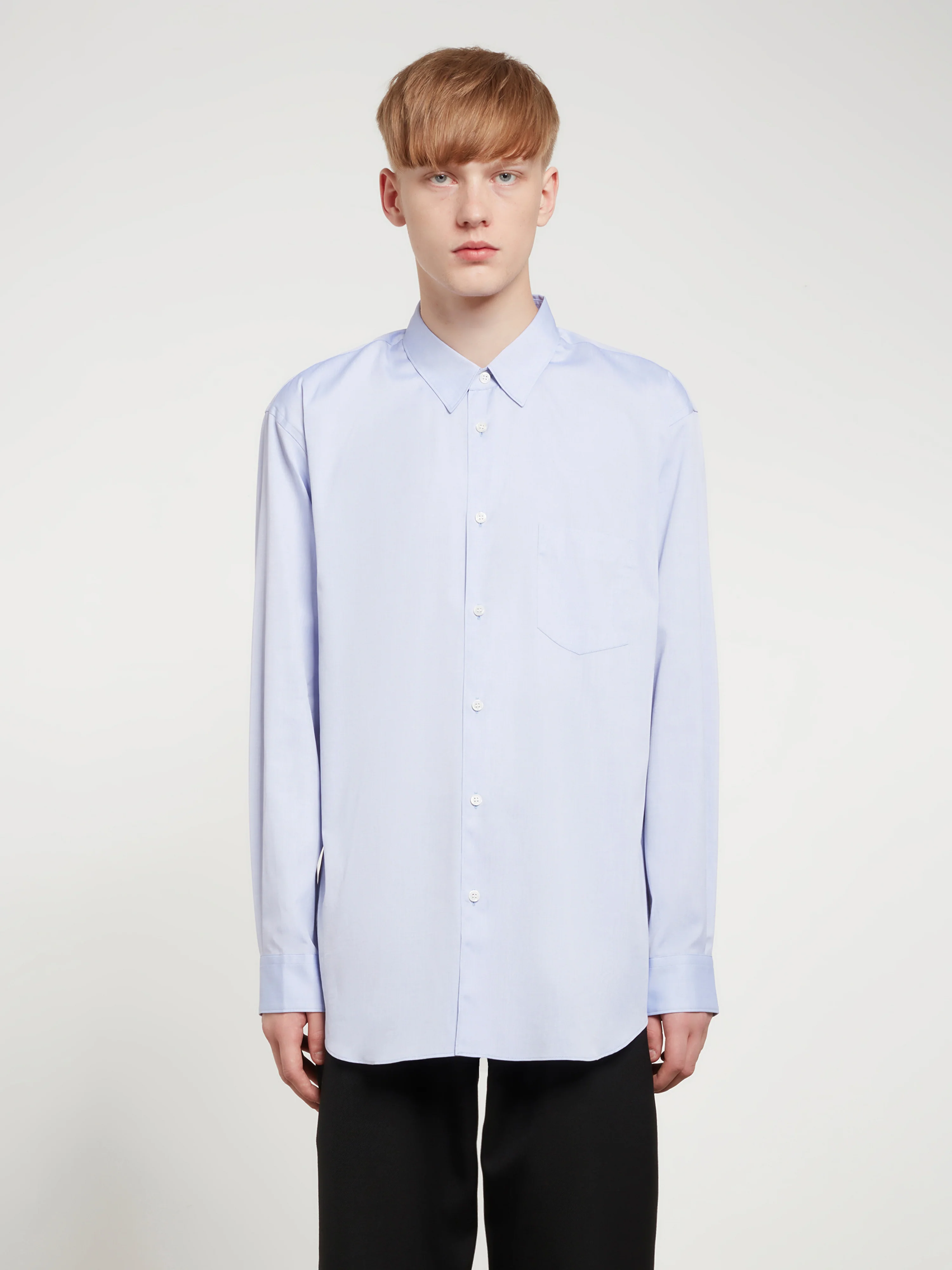 CDG Shirt Forever - Men's Oxford Shirt - (Blue) - Image 3