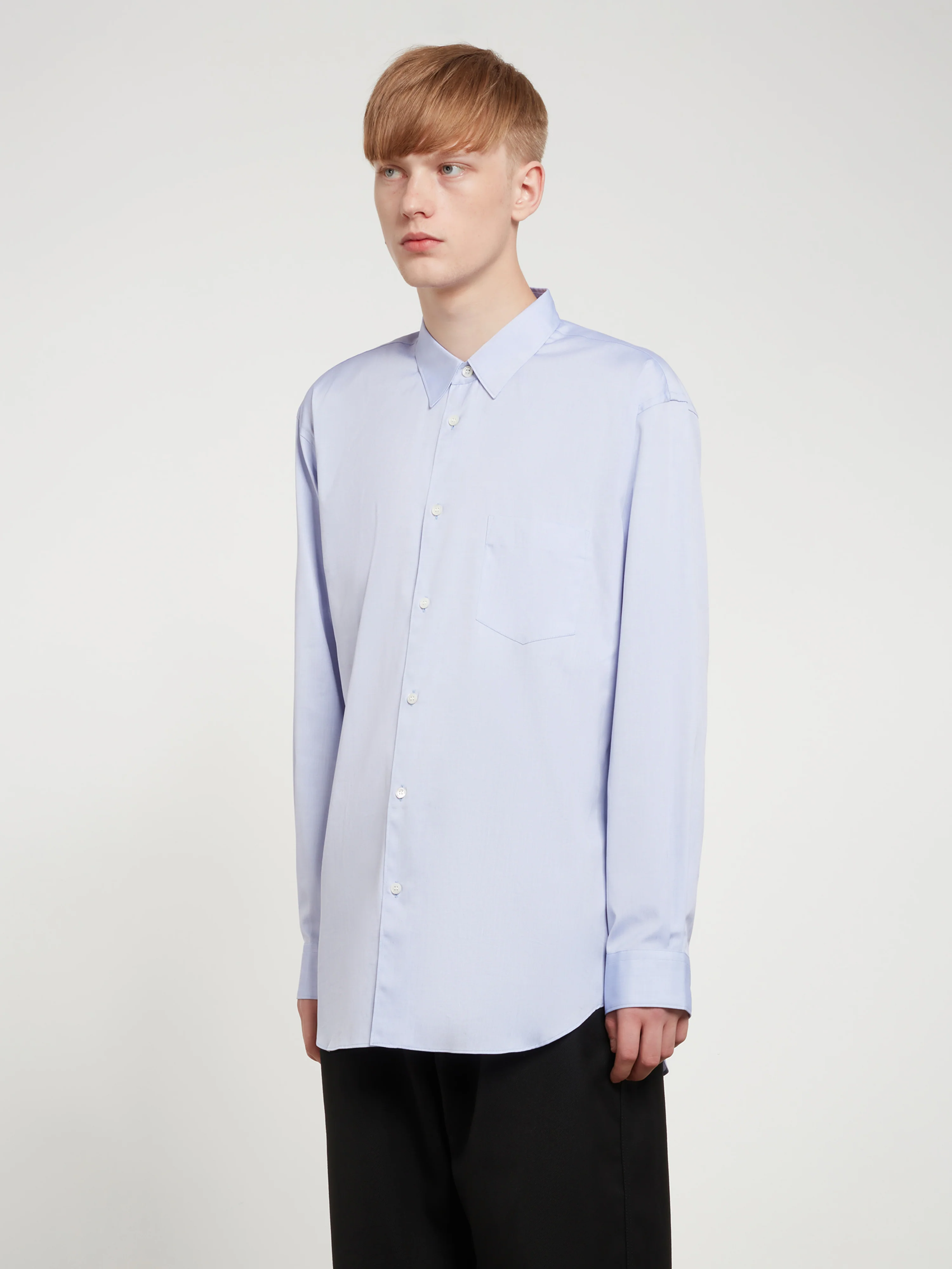 CDG Shirt Forever - Men's Oxford Shirt - (Blue) - Image 4