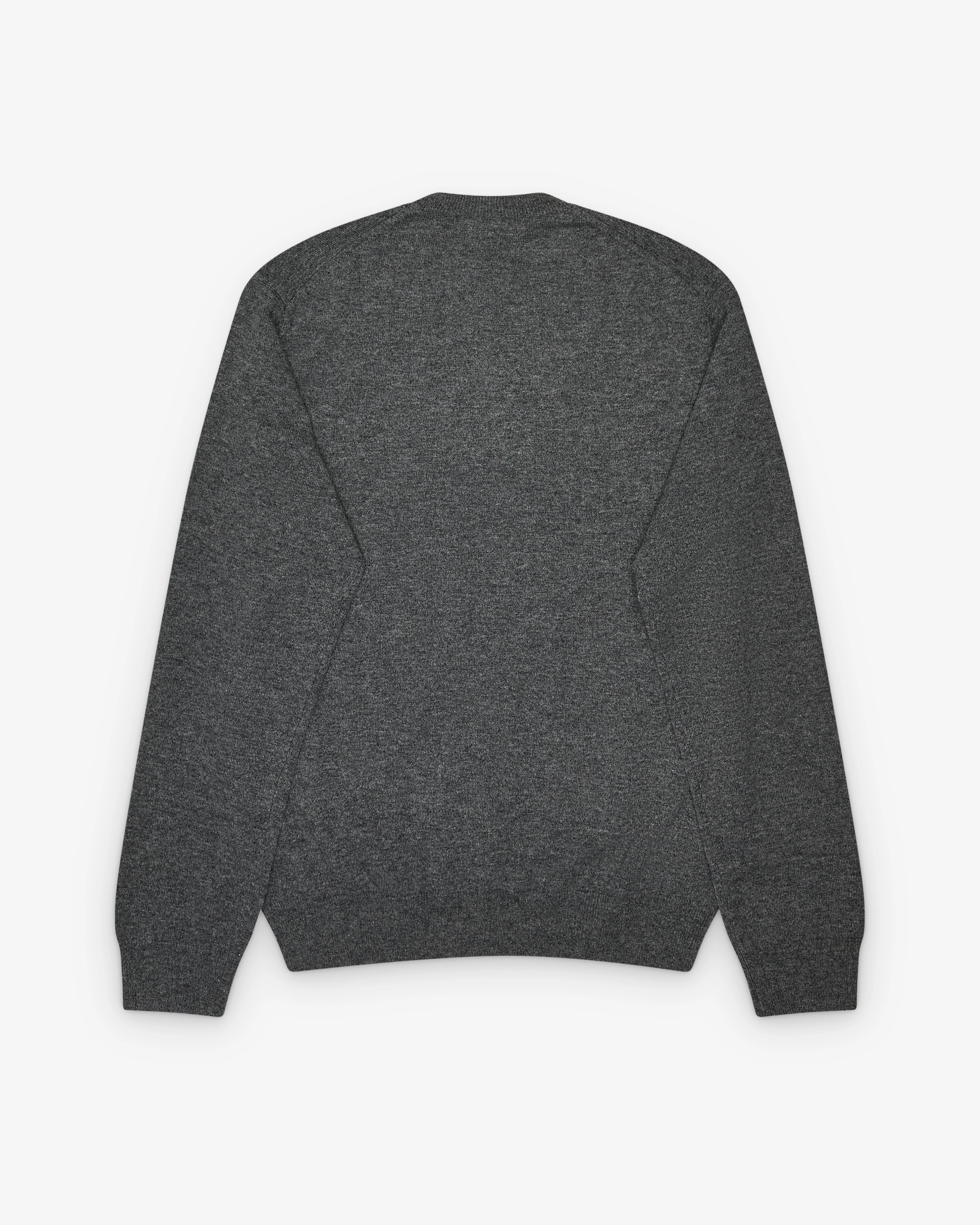 CDG Shirt Forever - Men's Round Neck Lambswool Jumper - (Grey) - Image 2