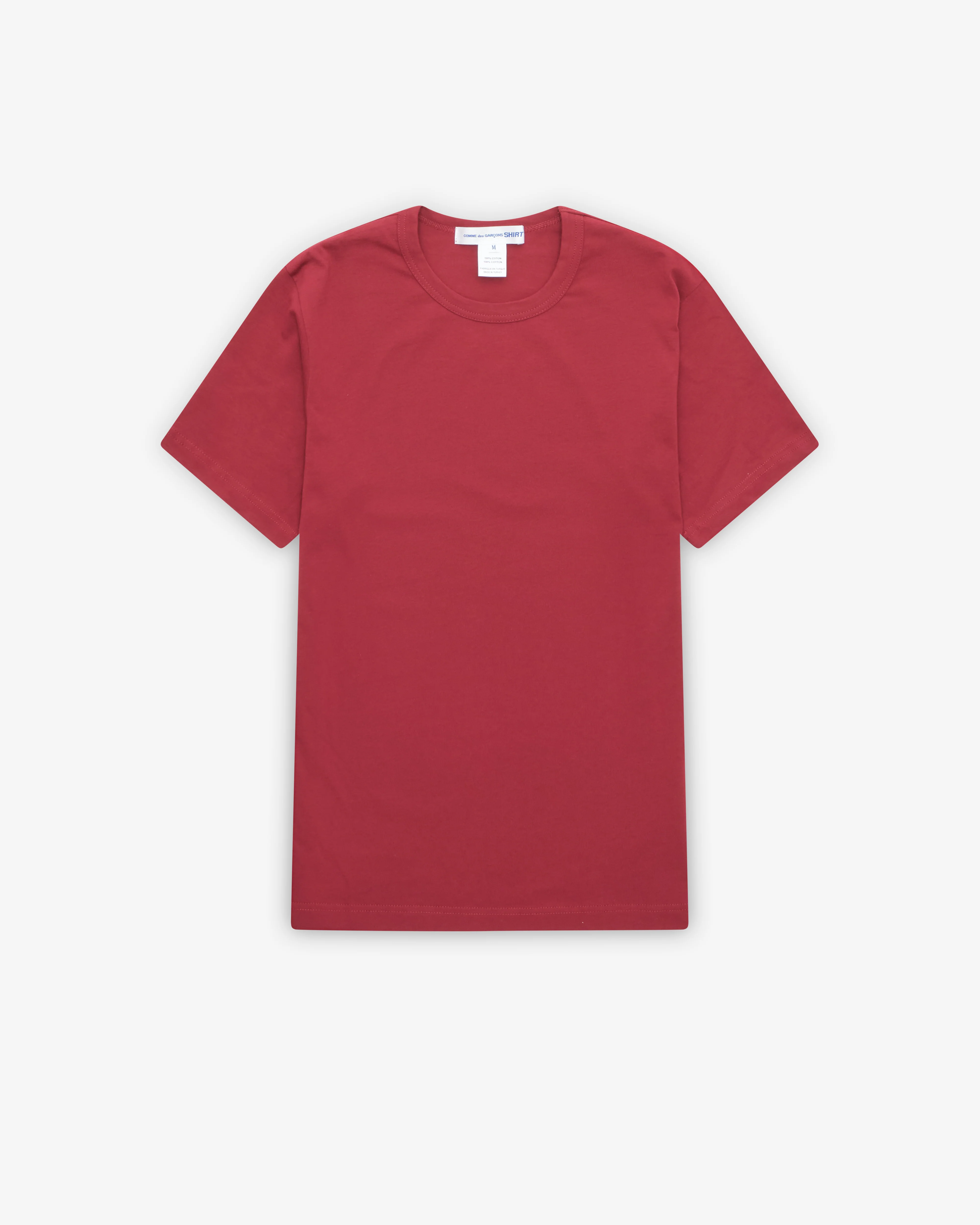 CDG Shirt - Rear Logo T-Shirt - (Burgundy)