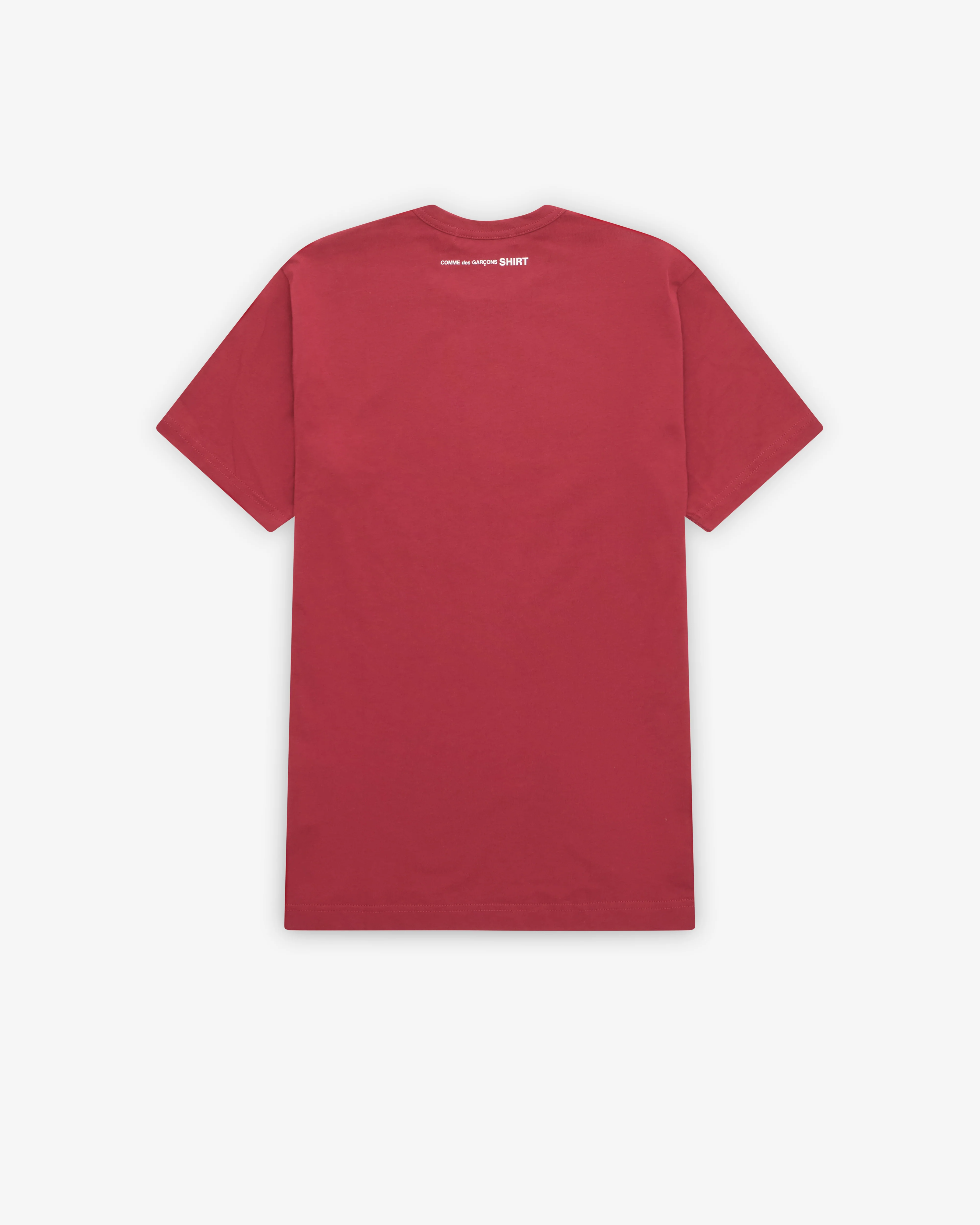 CDG Shirt - Rear Logo T-Shirt - (Burgundy) - Image 2