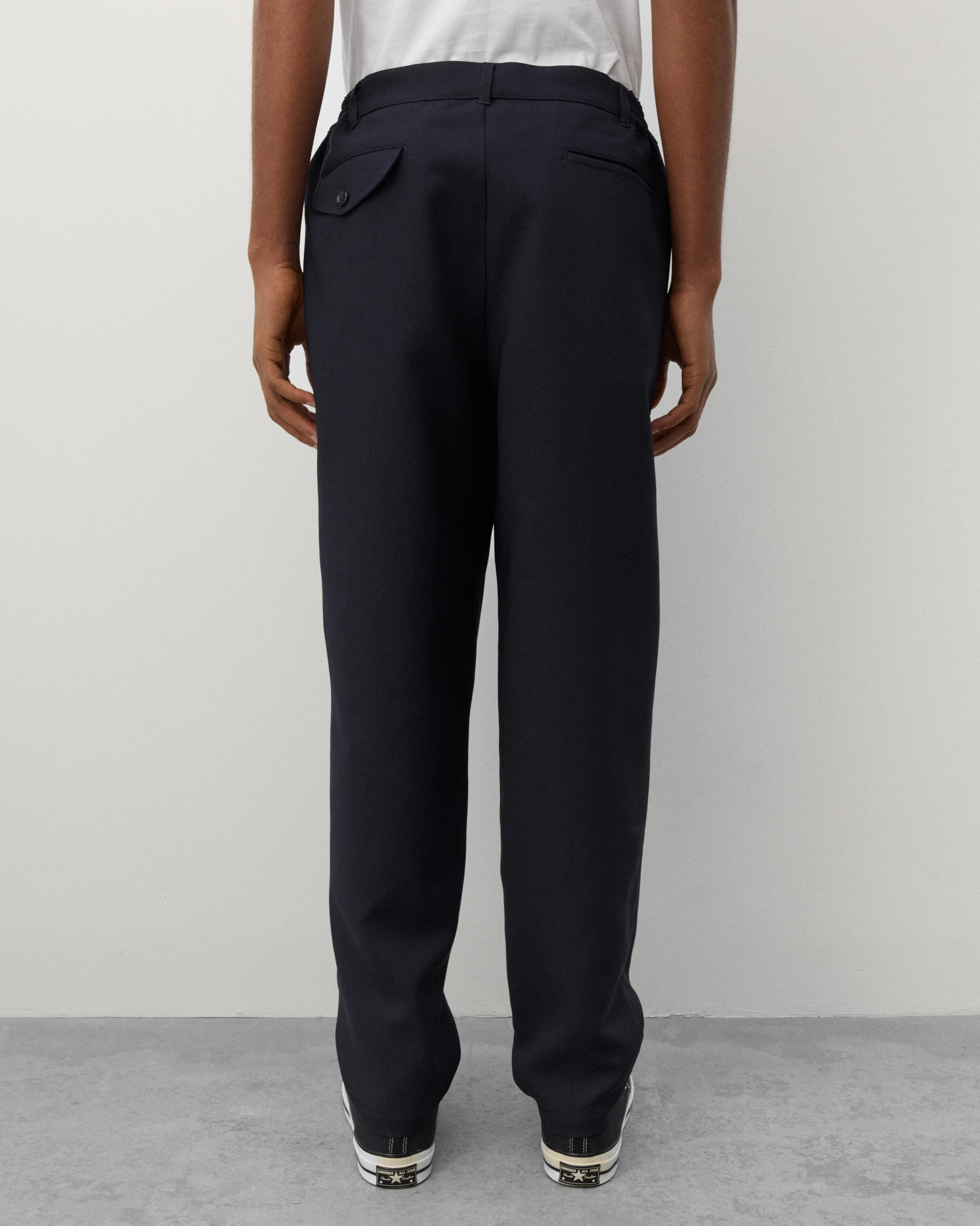 CDG Shirt - Men's Tapered Fit Trousers - (Navy) - Image 4