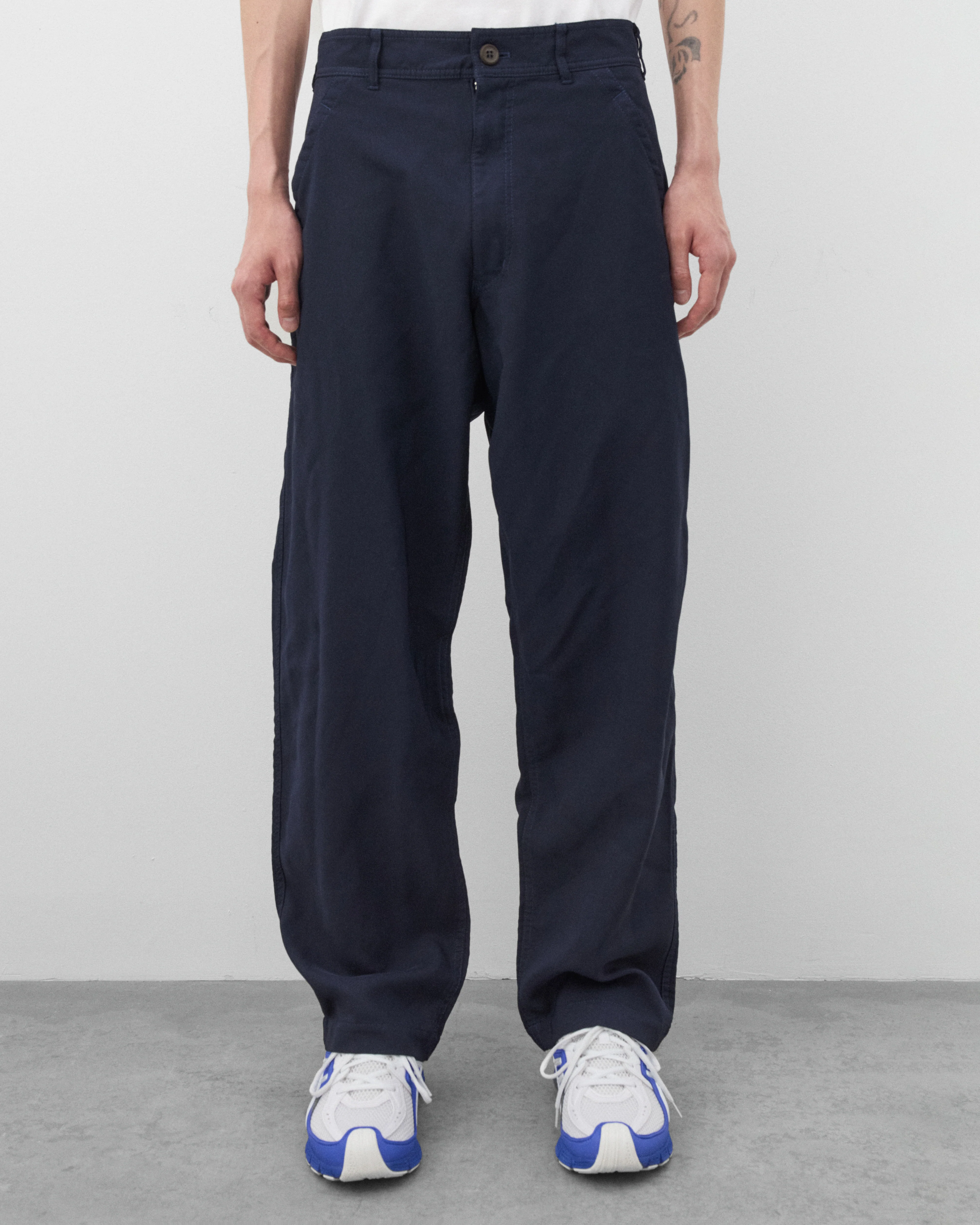 CDG Shirt - Men's Straight Leg Trousers - (Blue) - Image 3