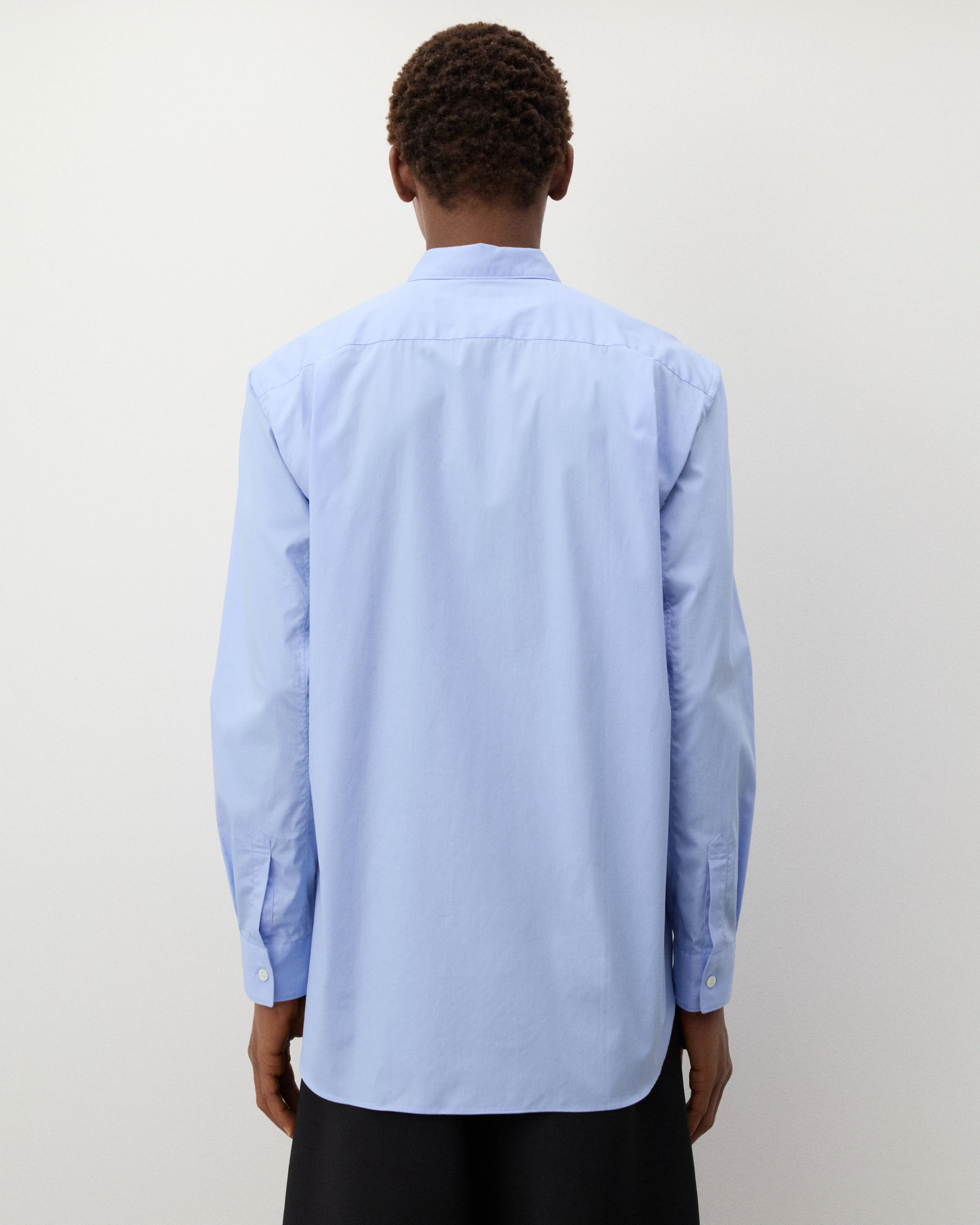 CDG Shirt - Men's Geometric Stripe Pattern Shirt - (Blue) - Image 5