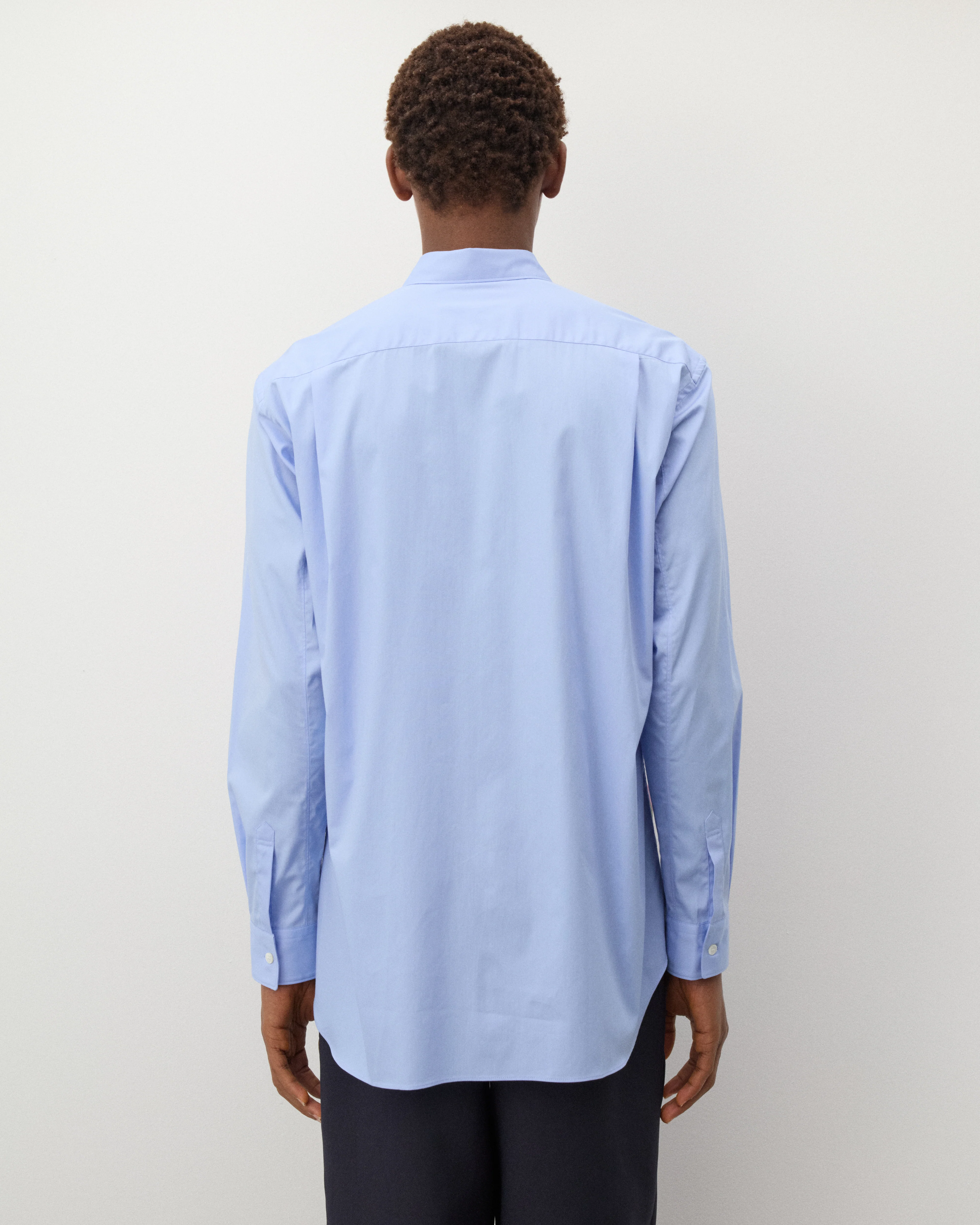 CDG Shirt - Men's Graphic Poplin Shirt - (Blue) - Image 5