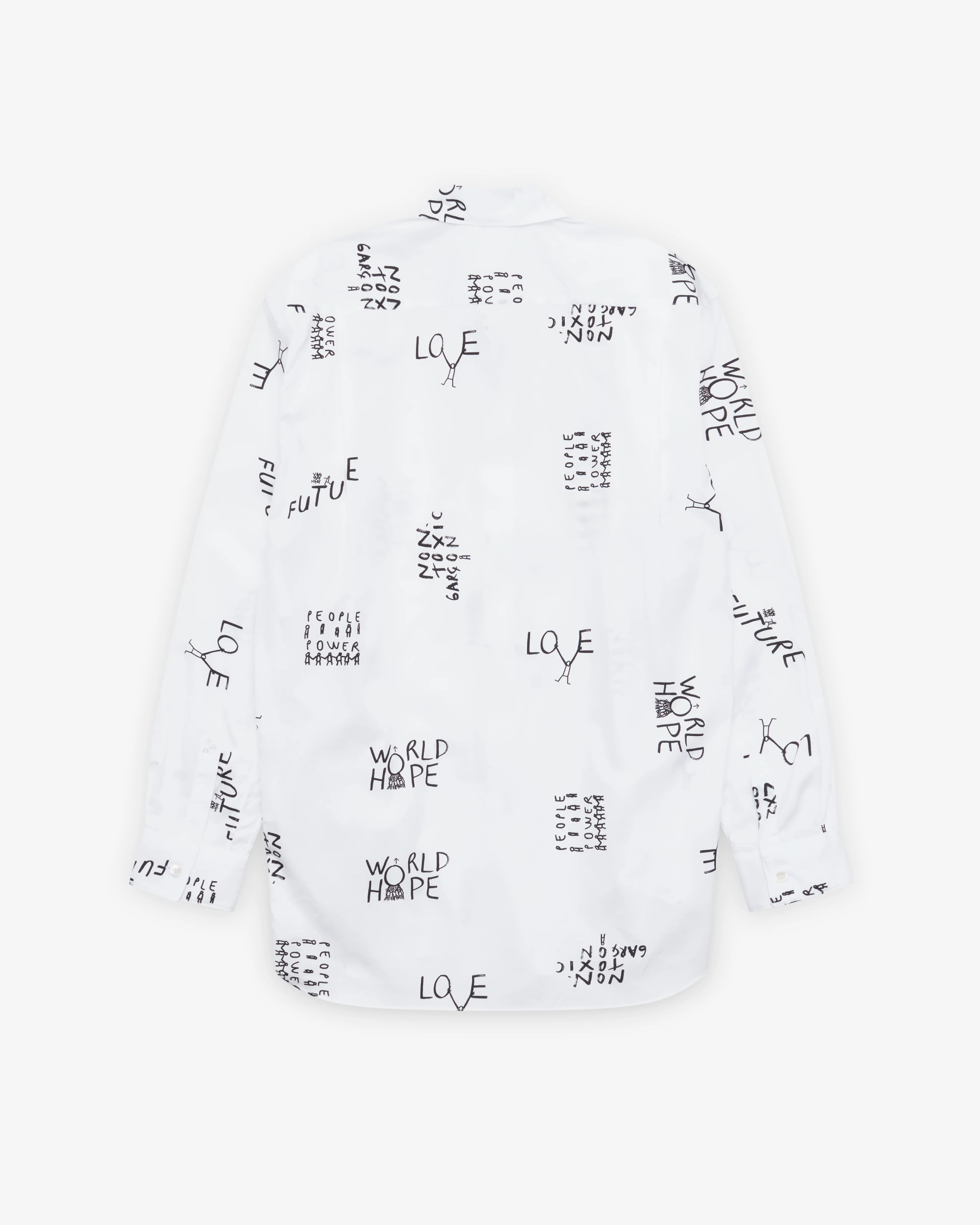 CDG Shirt - Men's Tomorrow Future Zip Shirt - (White) - Image 2