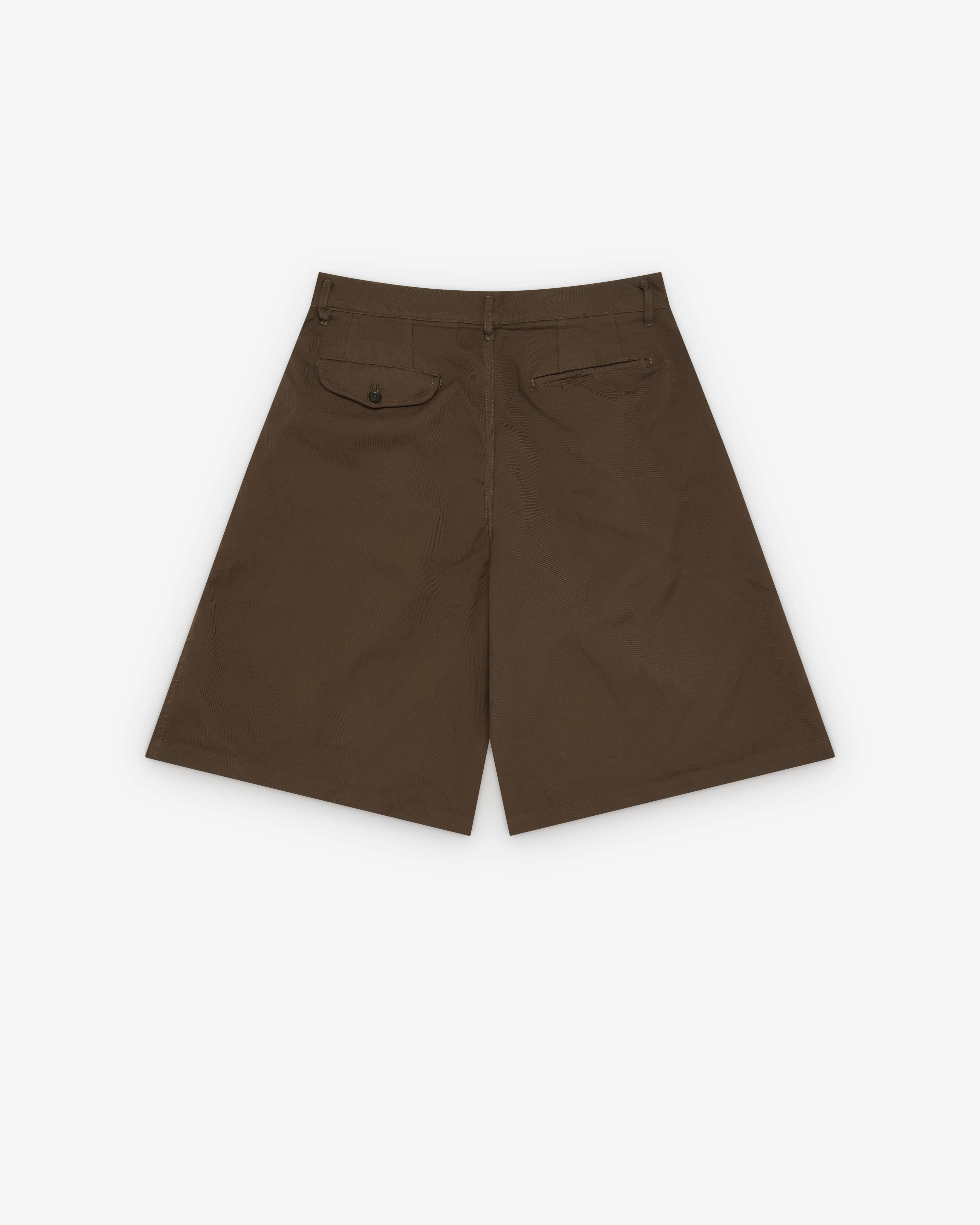 CDG Shirt - Men's Pleated Wide Leg Shorts - (Olive) - Image 2