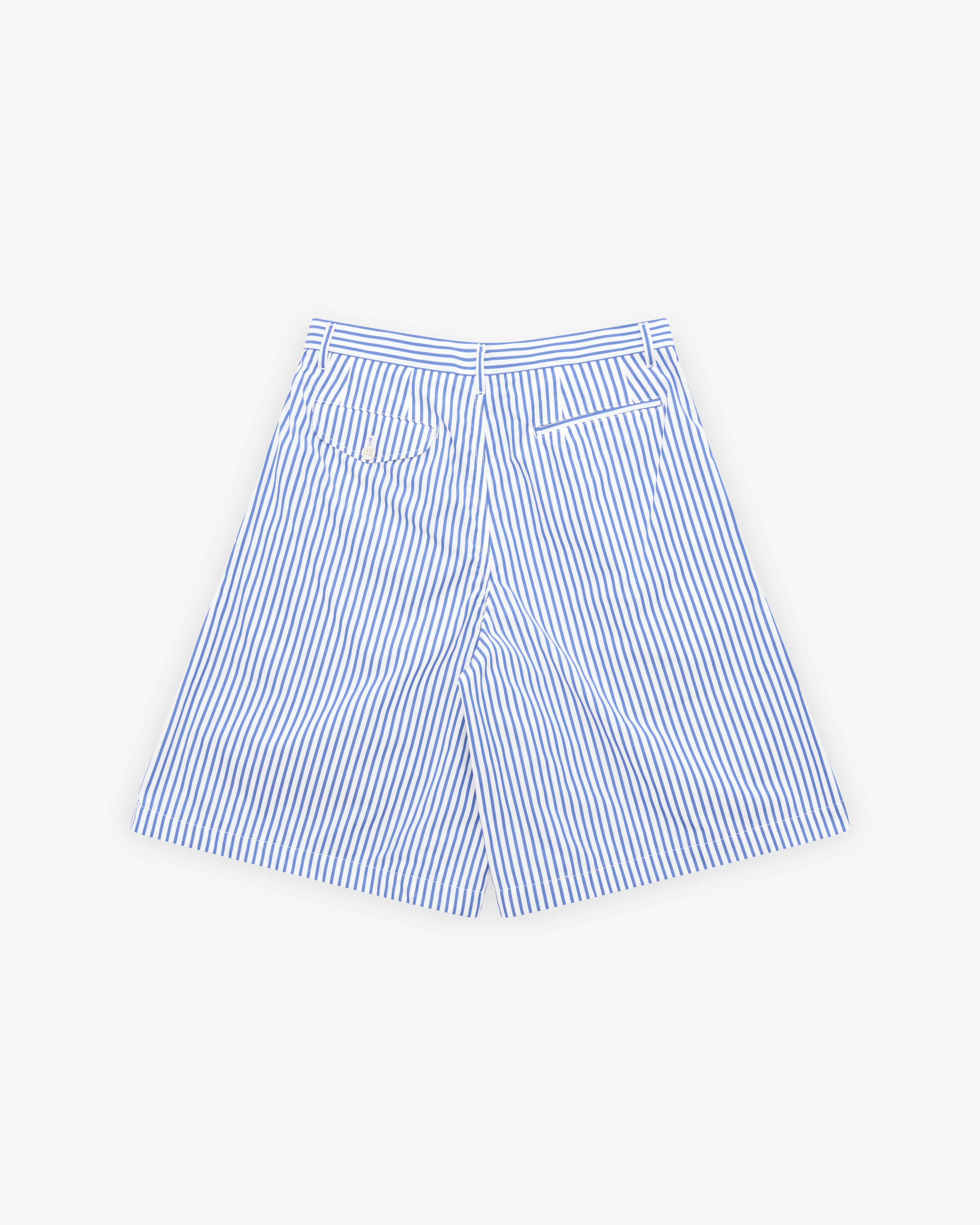 CDG Shirt - Men's Striped Shorts - (White/Blue) - Image 2
