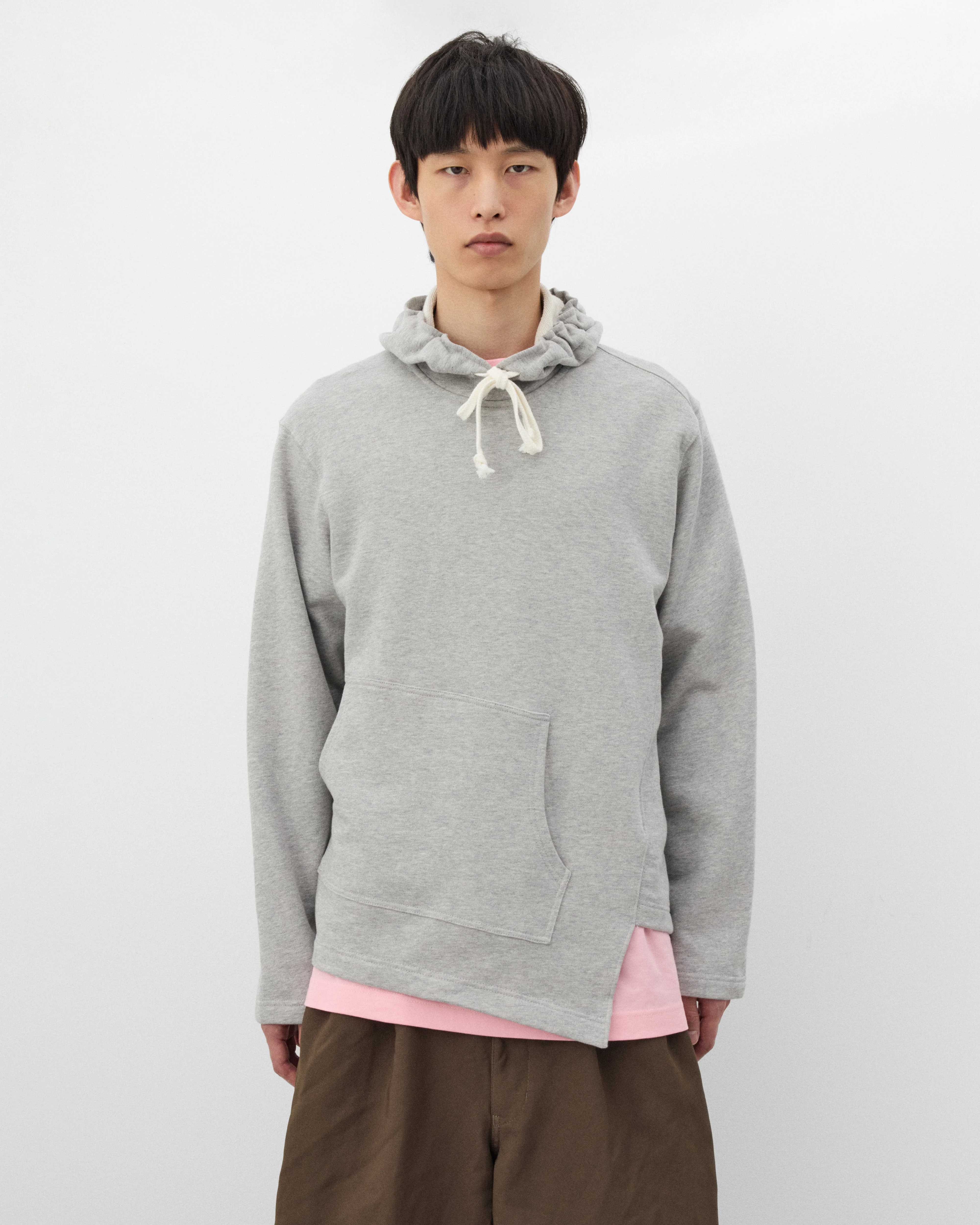 CDG Shirt - Men's Bias Cut Hoodie - (Grey) - Image 3