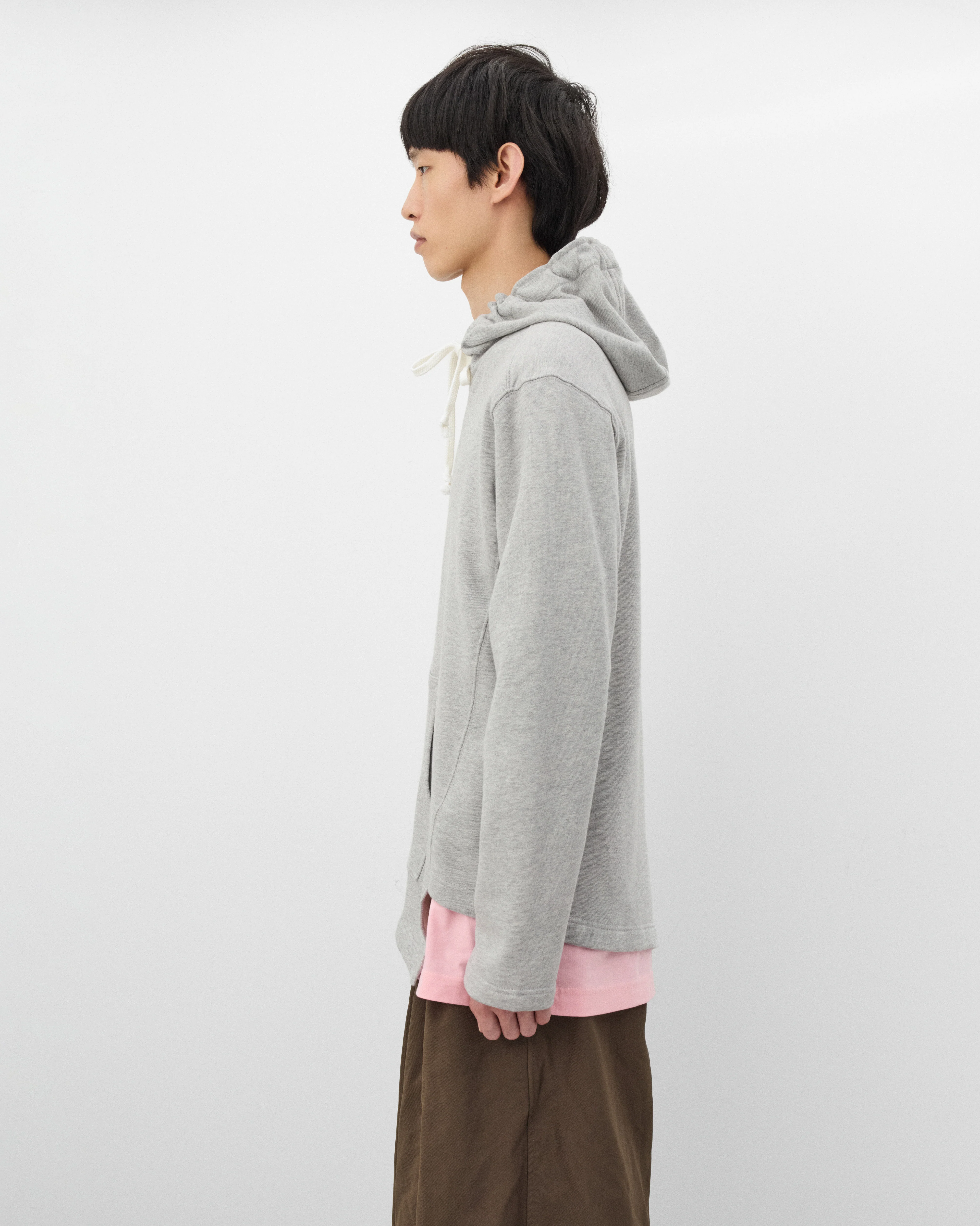 CDG Shirt - Men's Bias Cut Hoodie - (Grey) - Image 4