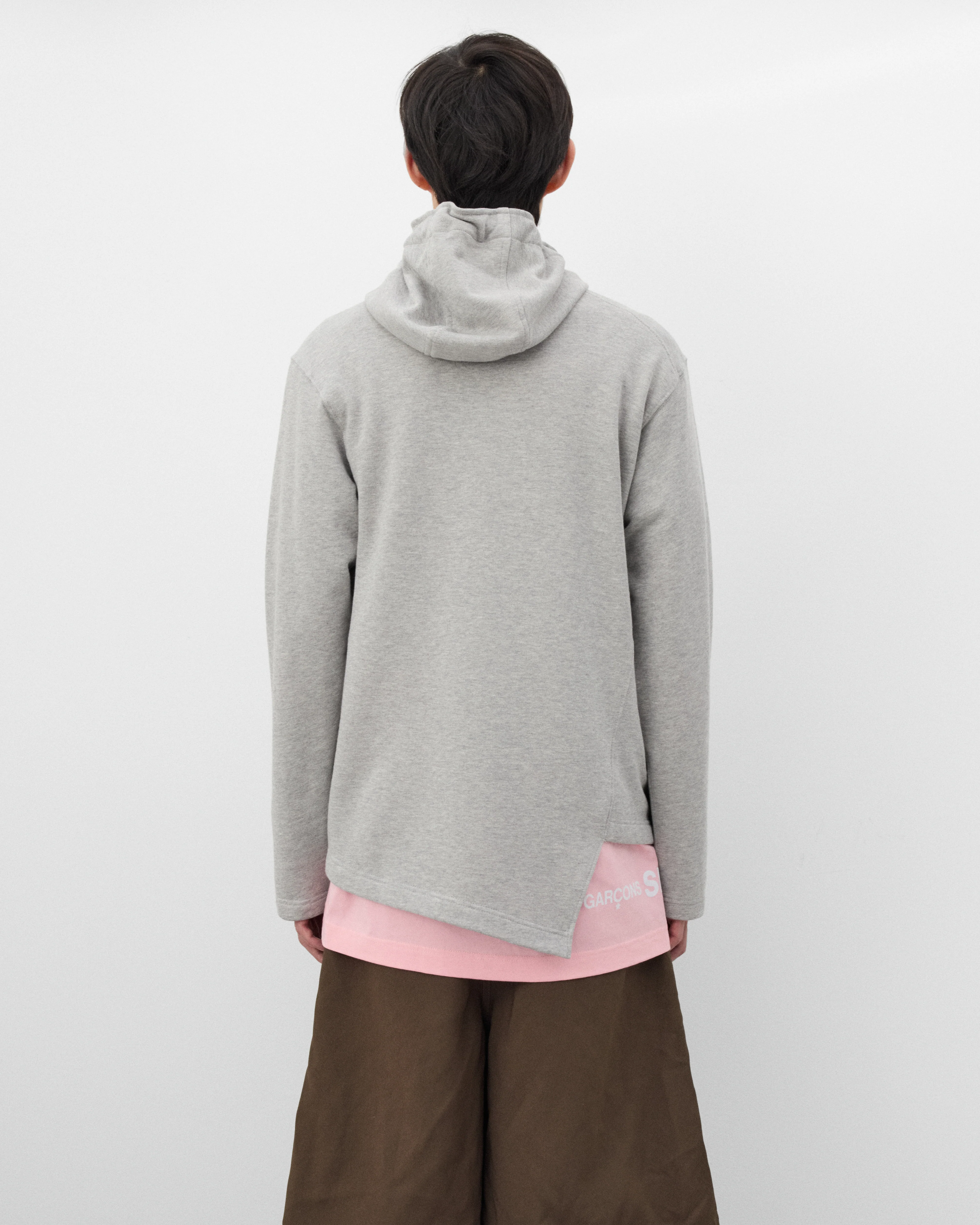 CDG Shirt - Men's Bias Cut Hoodie - (Grey) - Image 5