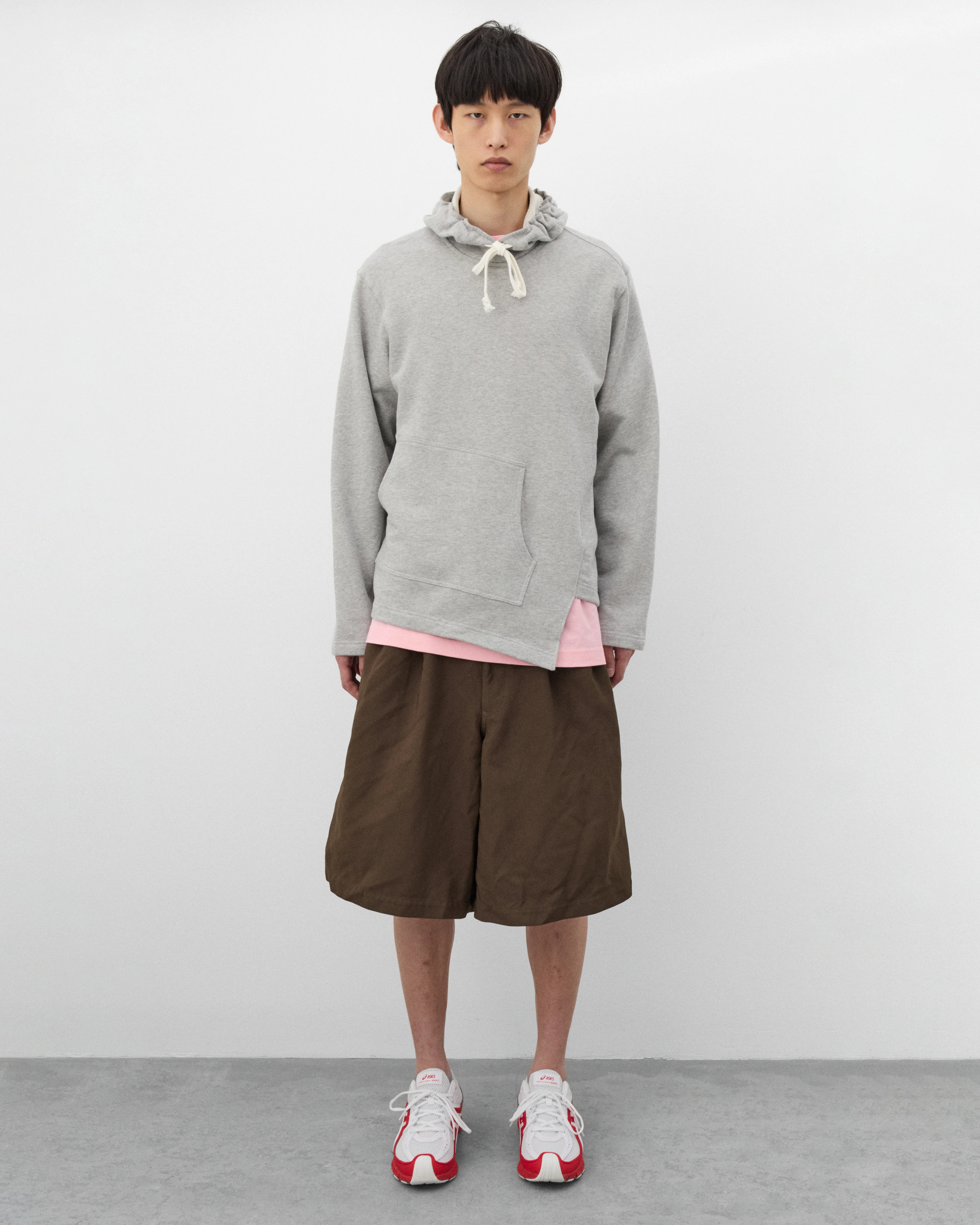 CDG Shirt - Men's Bias Cut Hoodie - (Grey) - Image 6