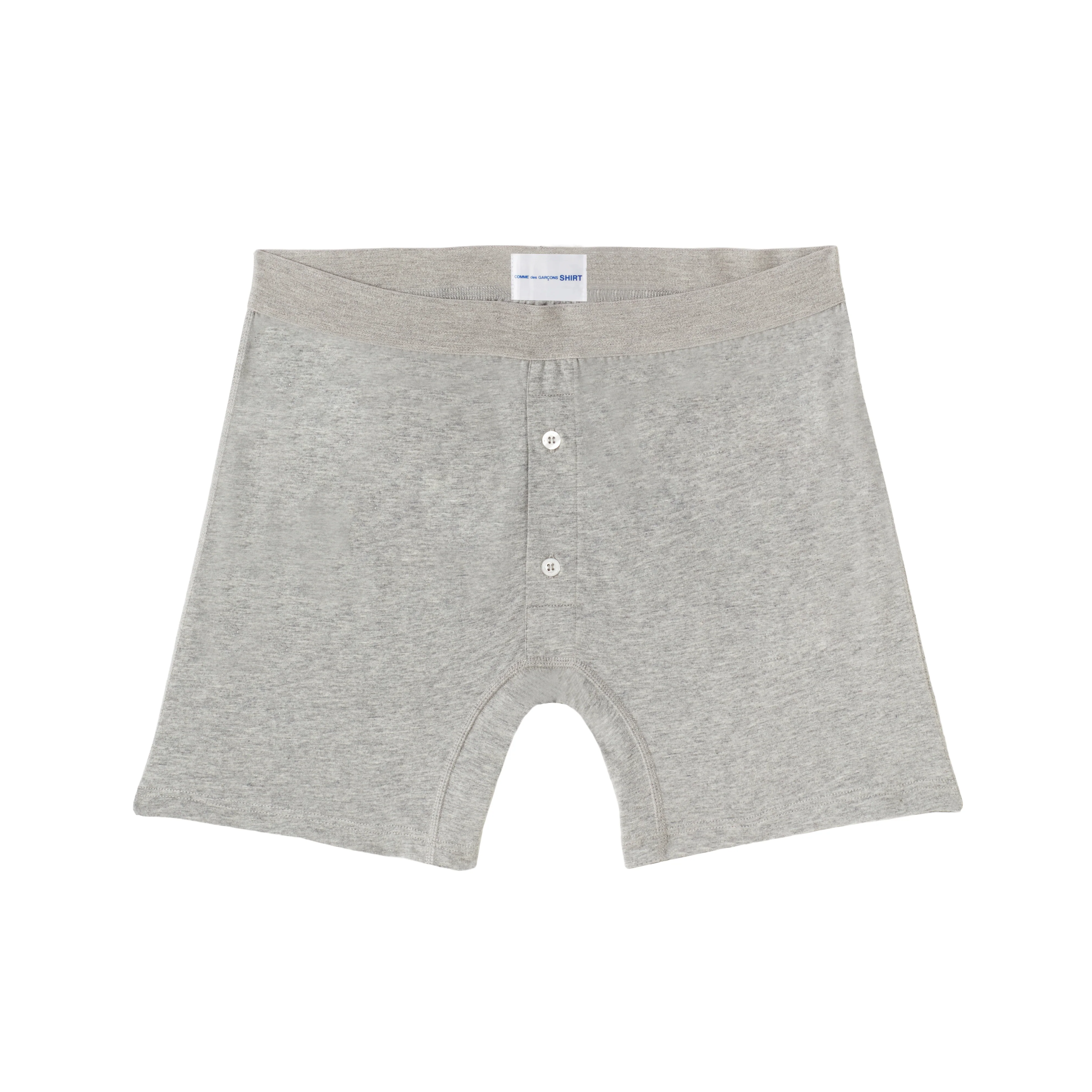 CDG Shirt Underwear - Sunspel Two Button Boxer - (Grey)
