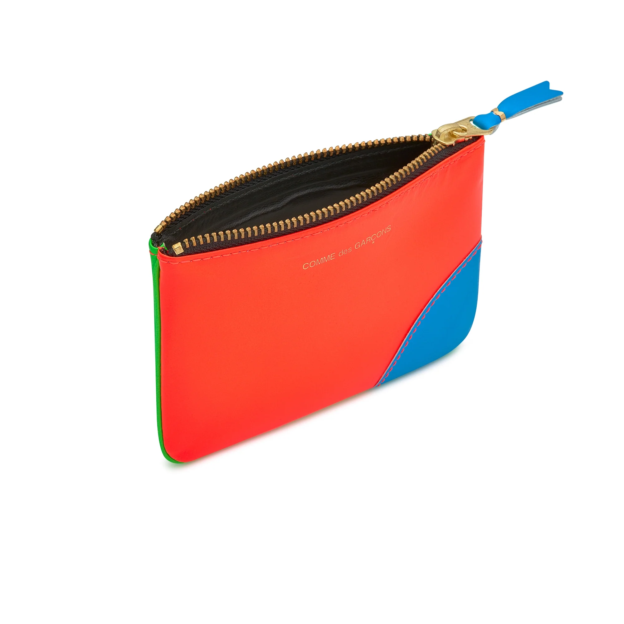 CDG Wallet - Super Fluo Zip Pouch - (Green/Orange SA8100SF) - Image 3