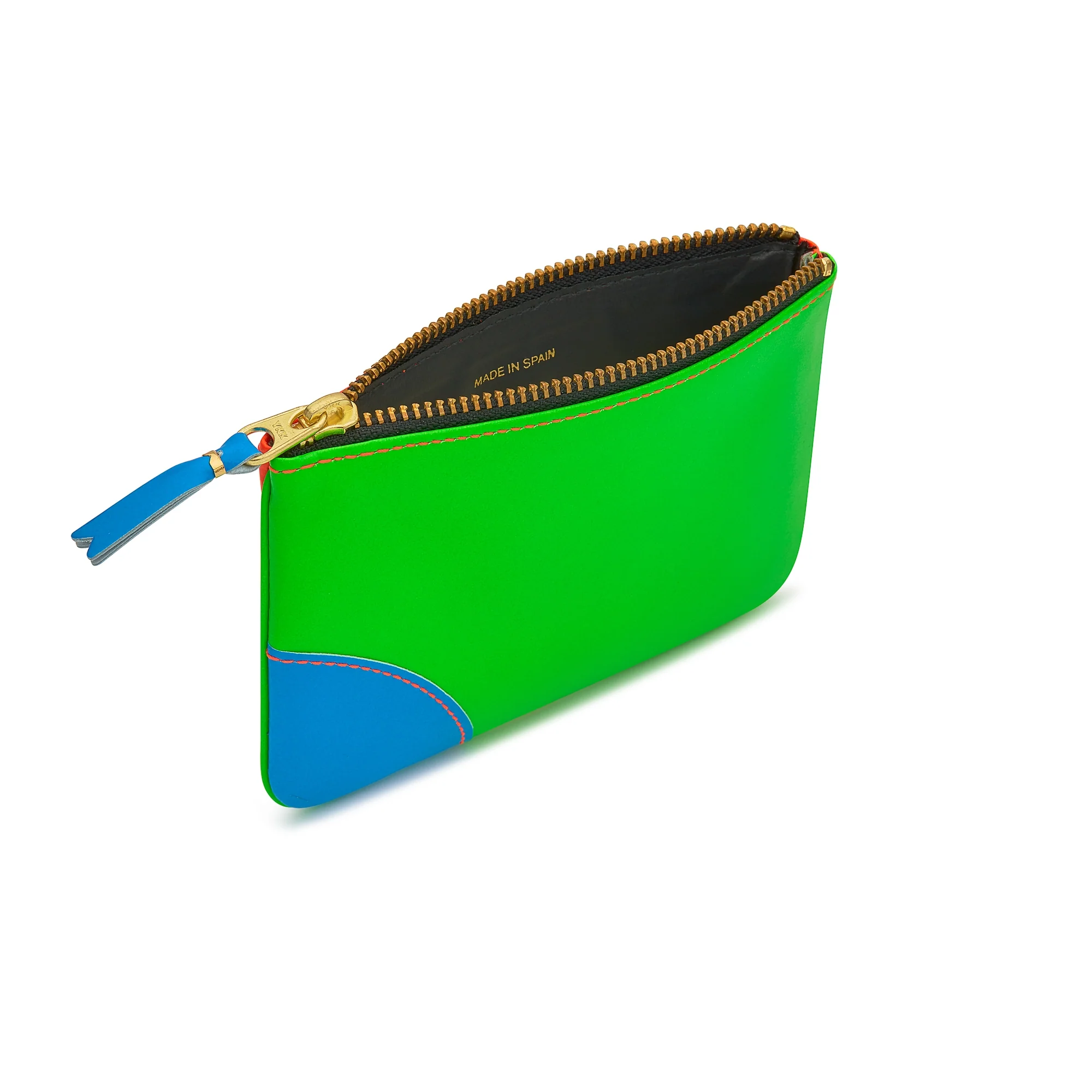 CDG Wallet - Super Fluo Zip Pouch - (Green/Orange SA8100SF) - Image 4