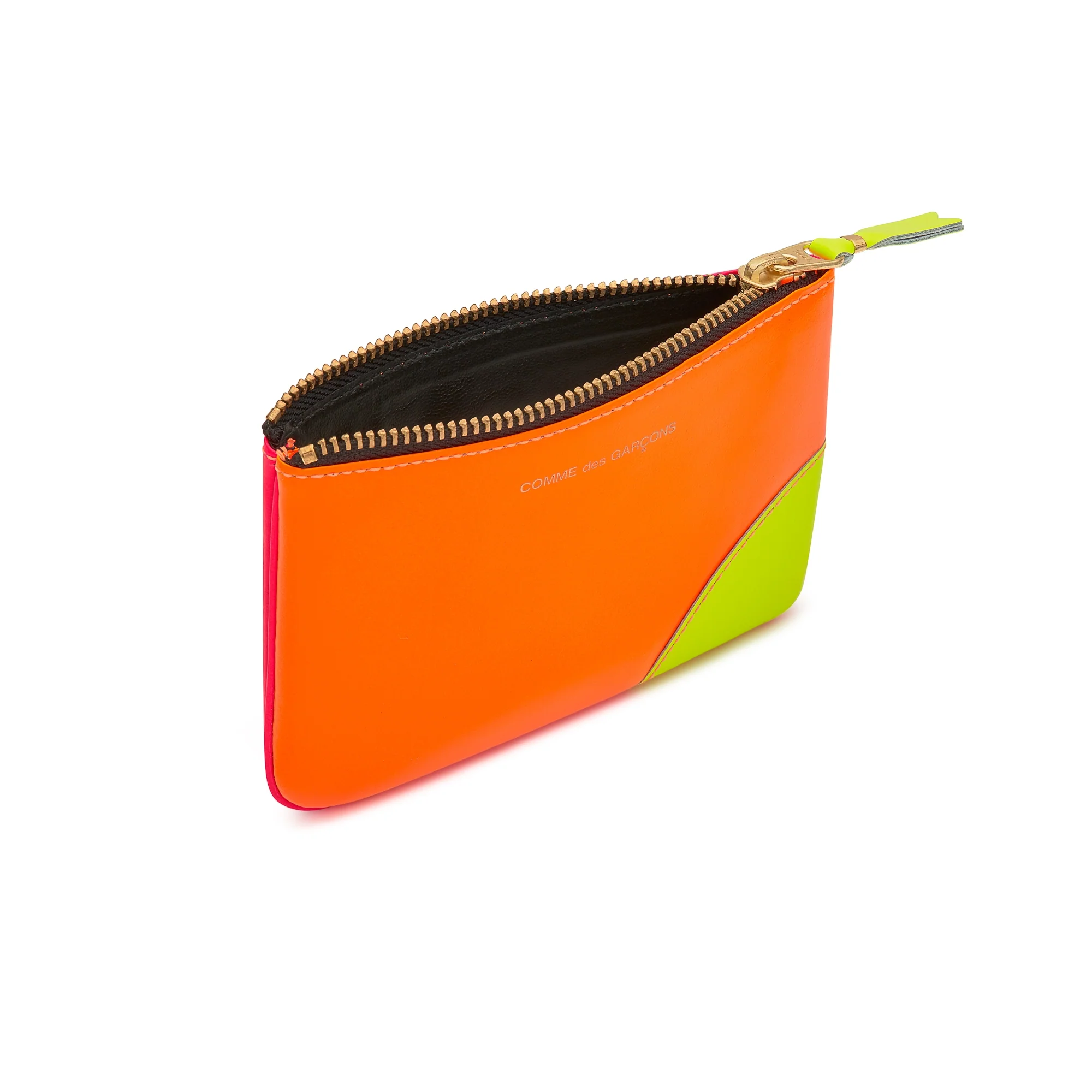 CDG Wallet - Super Fluo Zip Pouch - (Light Orange/Pink SA8100SF) - Image 4