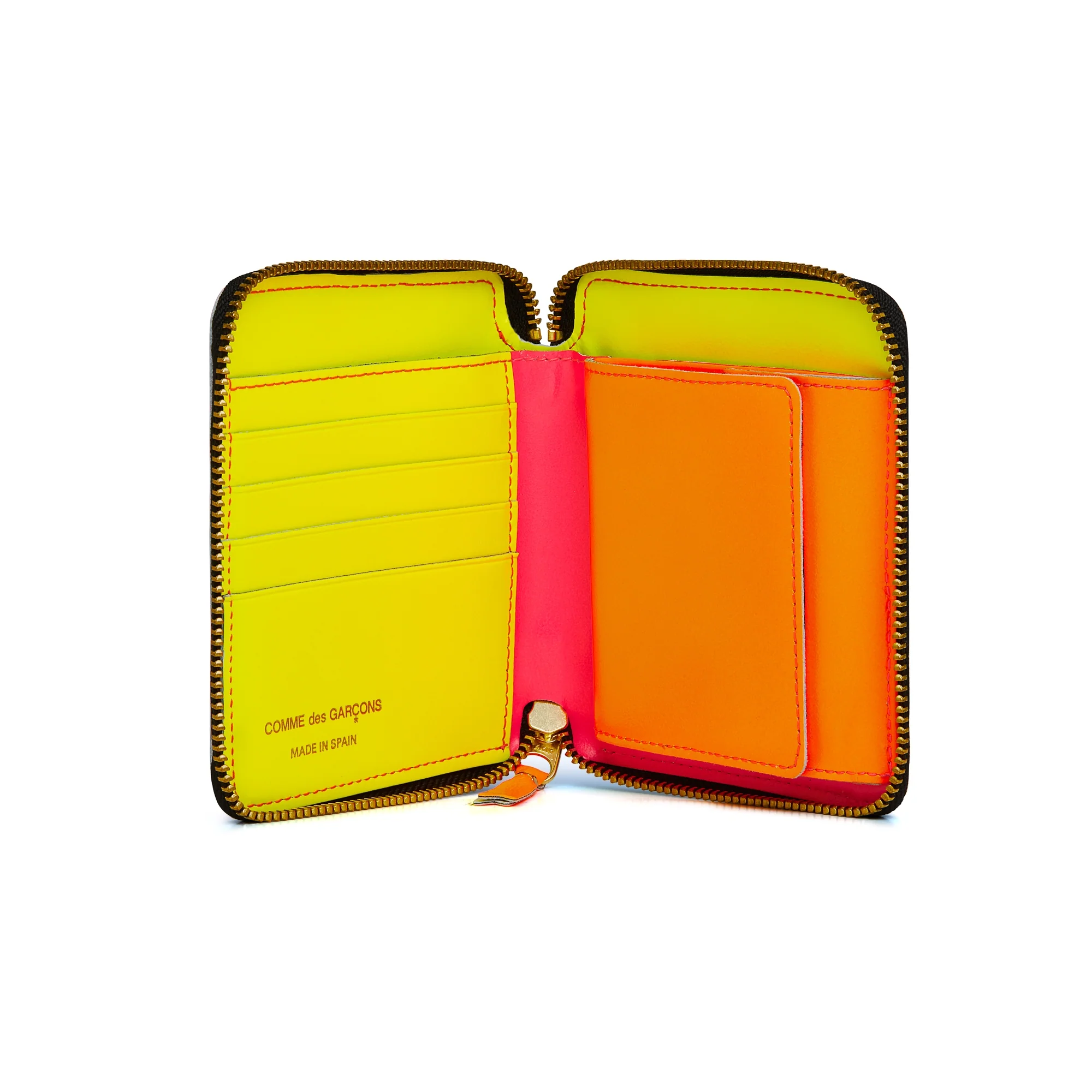 CDG Wallet - Super Fluo Full Zip Around Wallet - (Pink SA2100SF) - Image 2