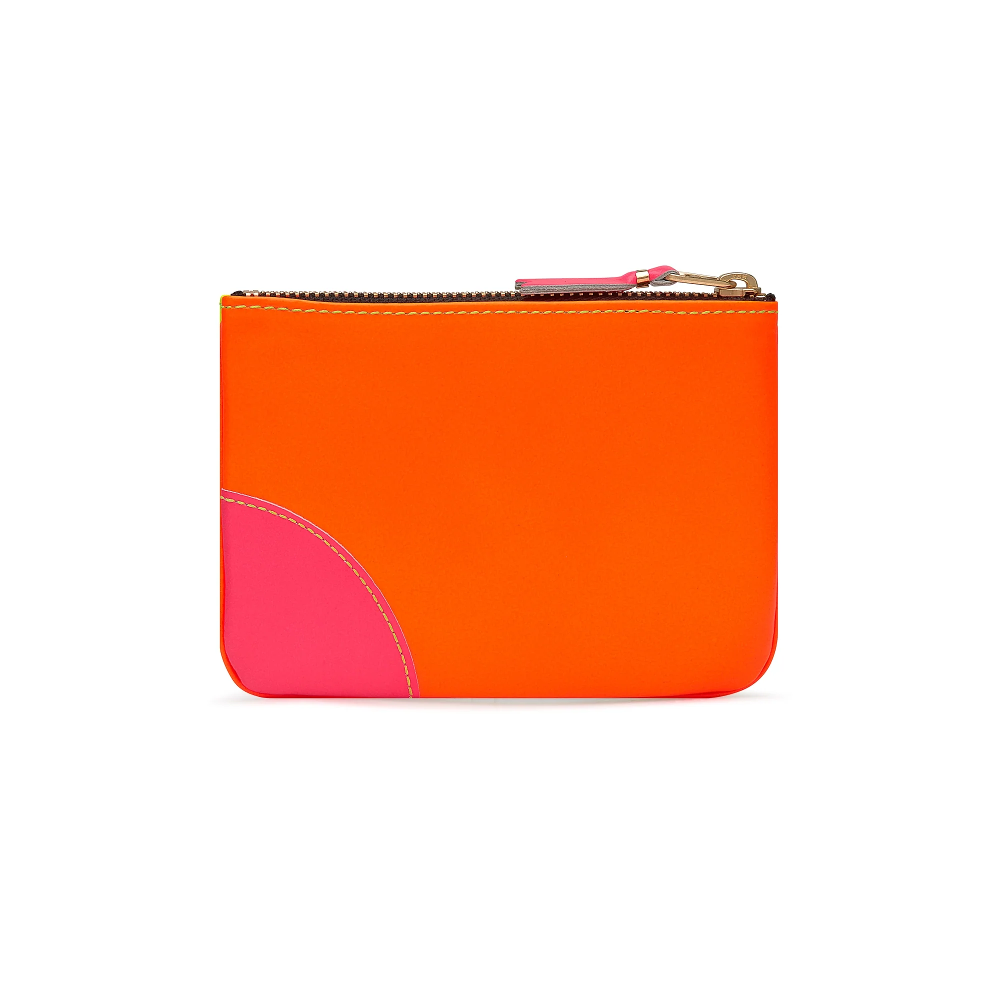 CDG Wallet - Super Fluo Zip Pouch - (Yellow/Orange SA8100SF) - Image 2