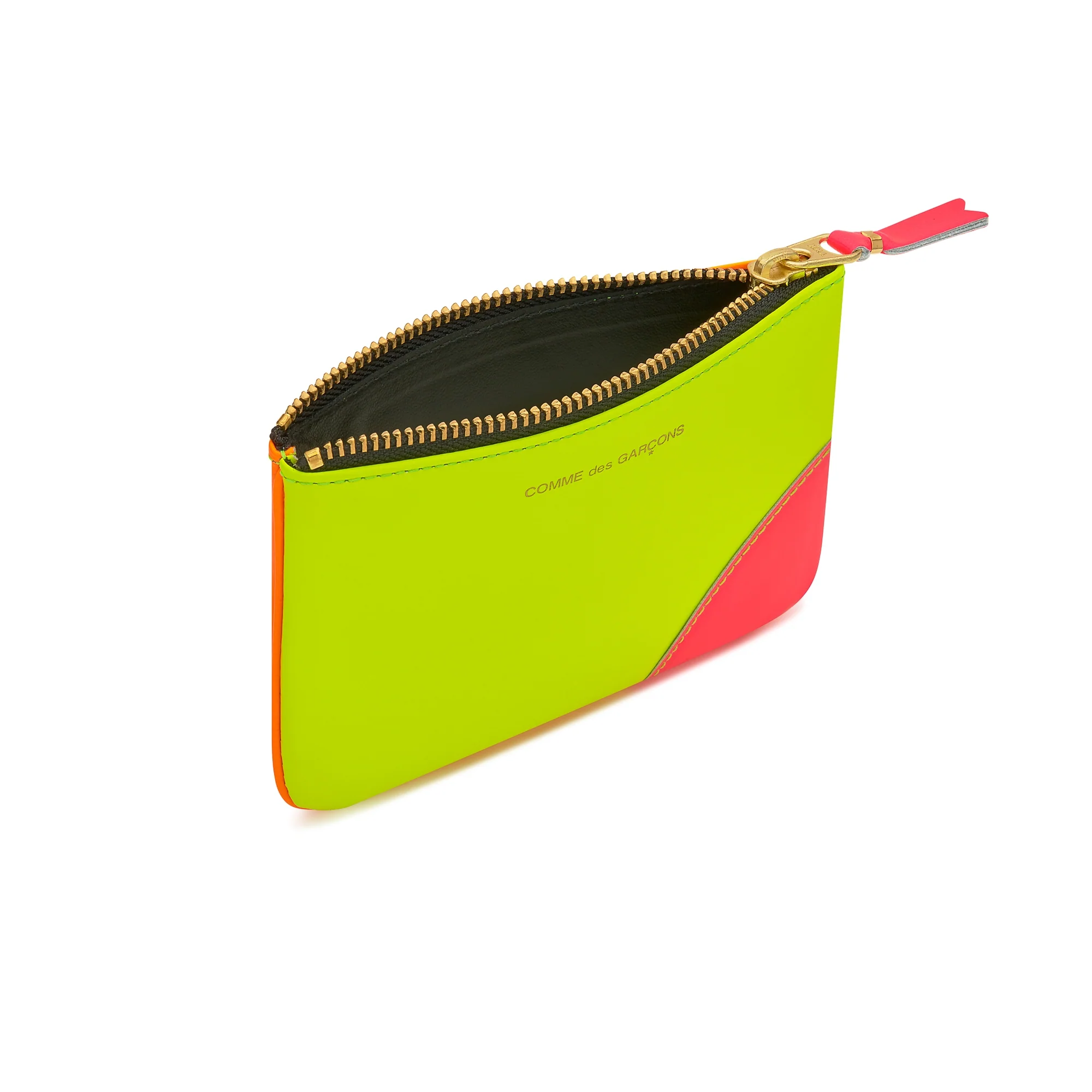 CDG Wallet - Super Fluo Zip Pouch - (Yellow/Orange SA8100SF) - Image 3