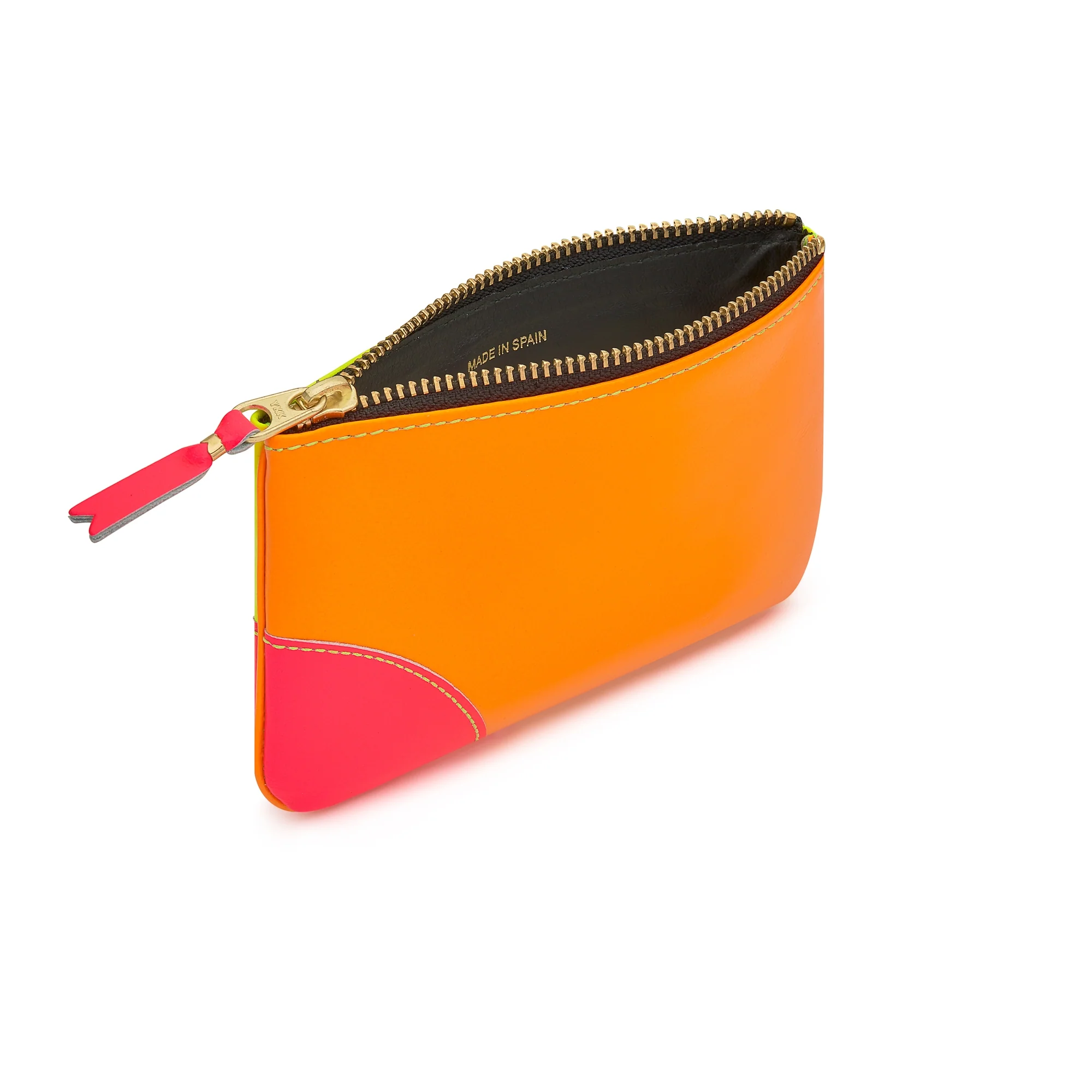 CDG Wallet - Super Fluo Zip Pouch - (Yellow/Orange SA8100SF) - Image 4