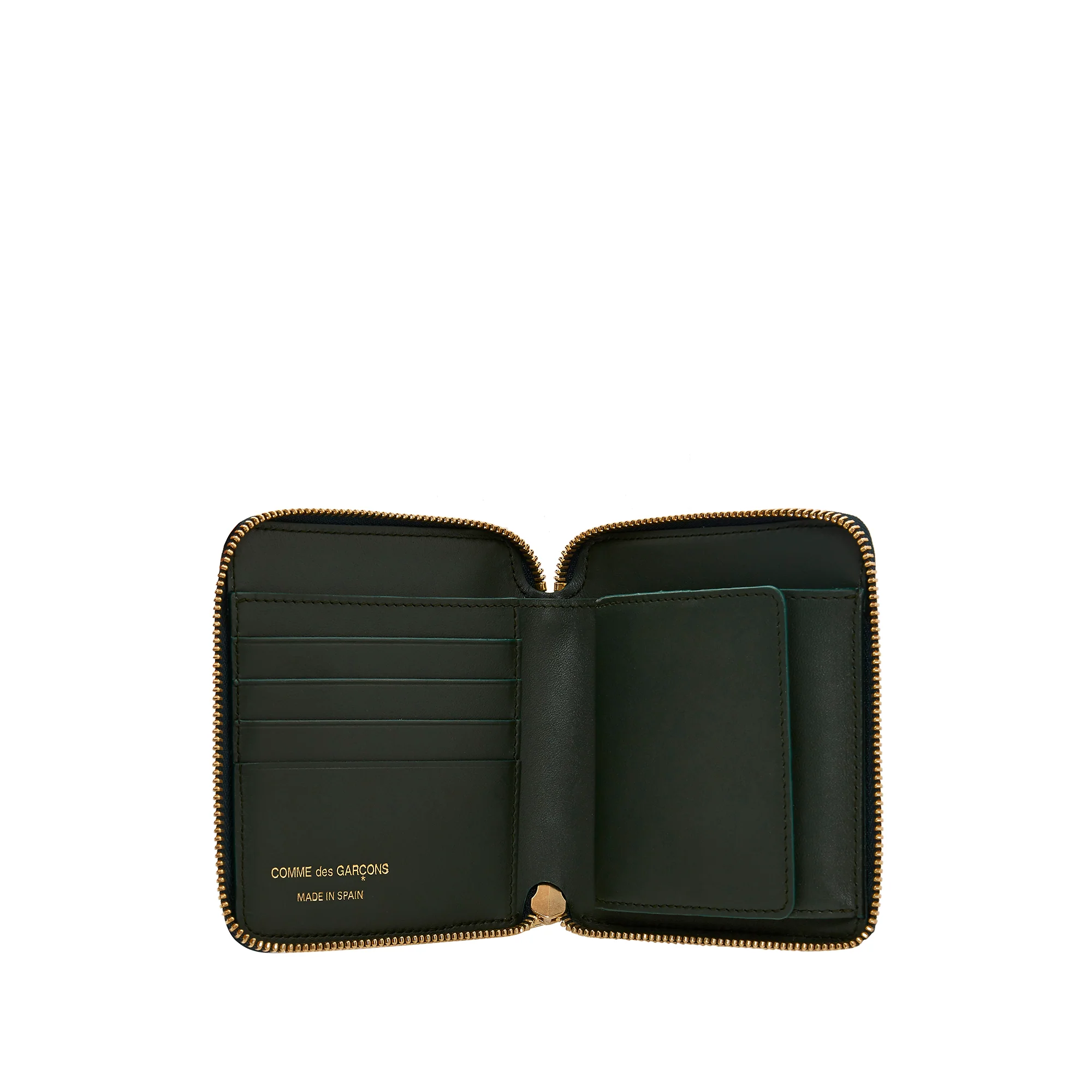CDG Wallet - Classic Leather Full Zip Around Wallet - (Bottle Green SA2100) - Image 3