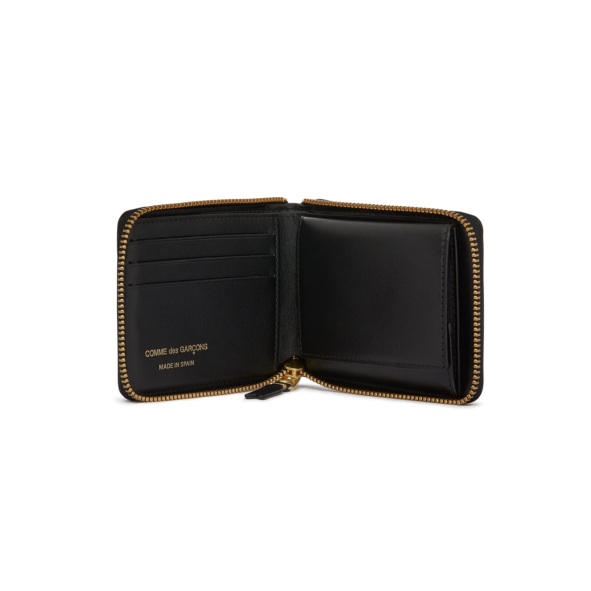CDG Wallet - Polka Dot Printed Full Zip Around Wallet - (Black SA7100PD) - Image 2