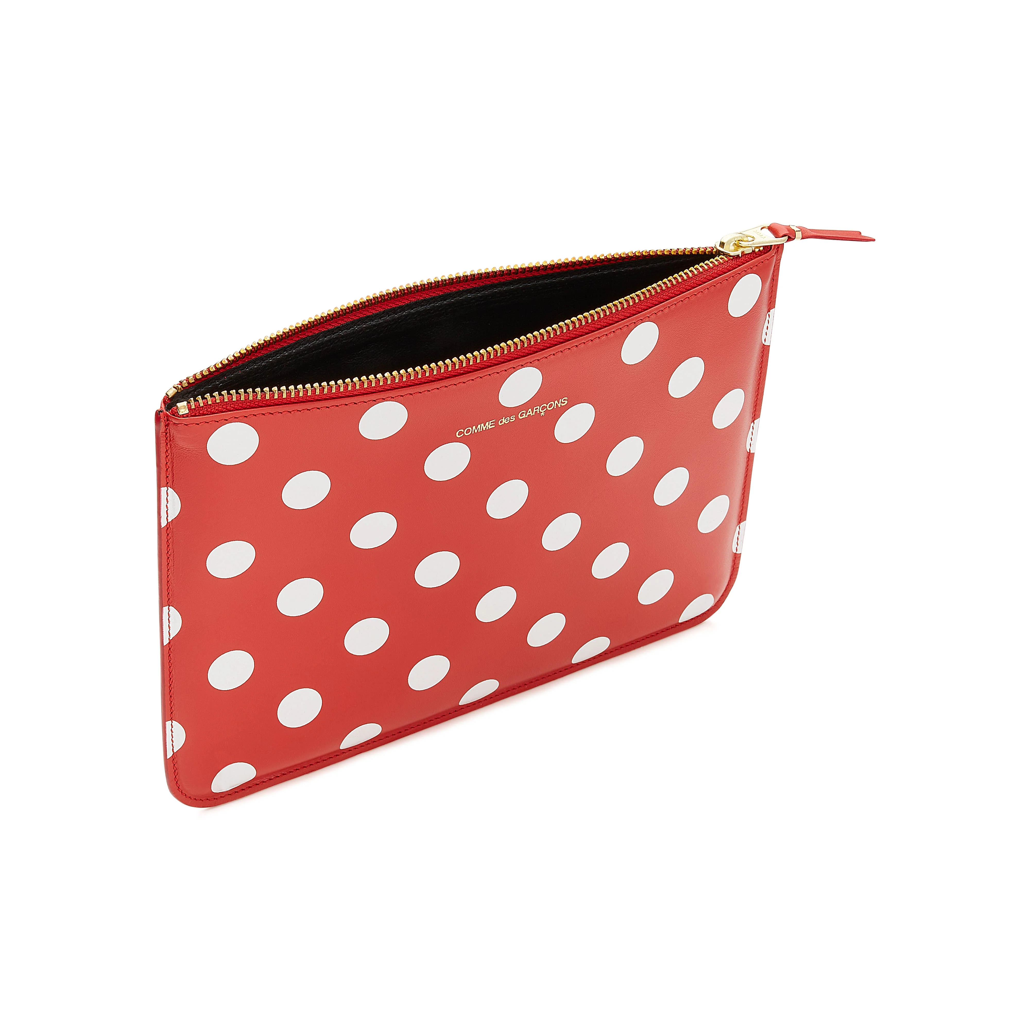 CDG Wallet - Polka Dot Printed Zip Pouch - (Red SA5100PD) - Image 2