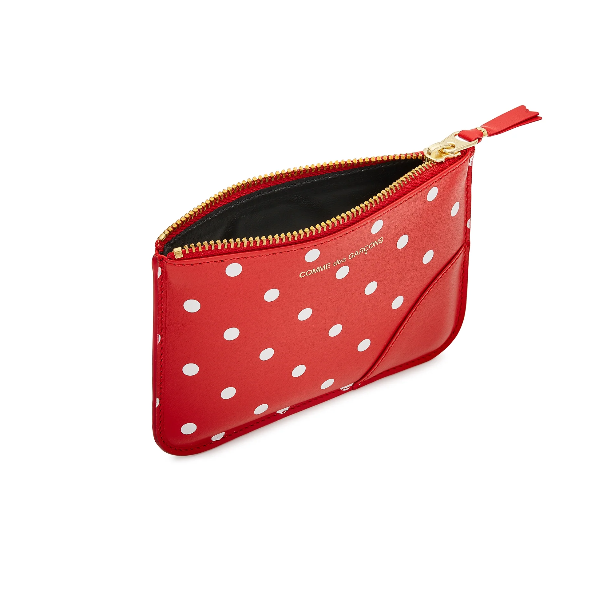 CDG Wallet - Polka Dot Printed Zip Pouch - (Red SA8100PD) - Image 2