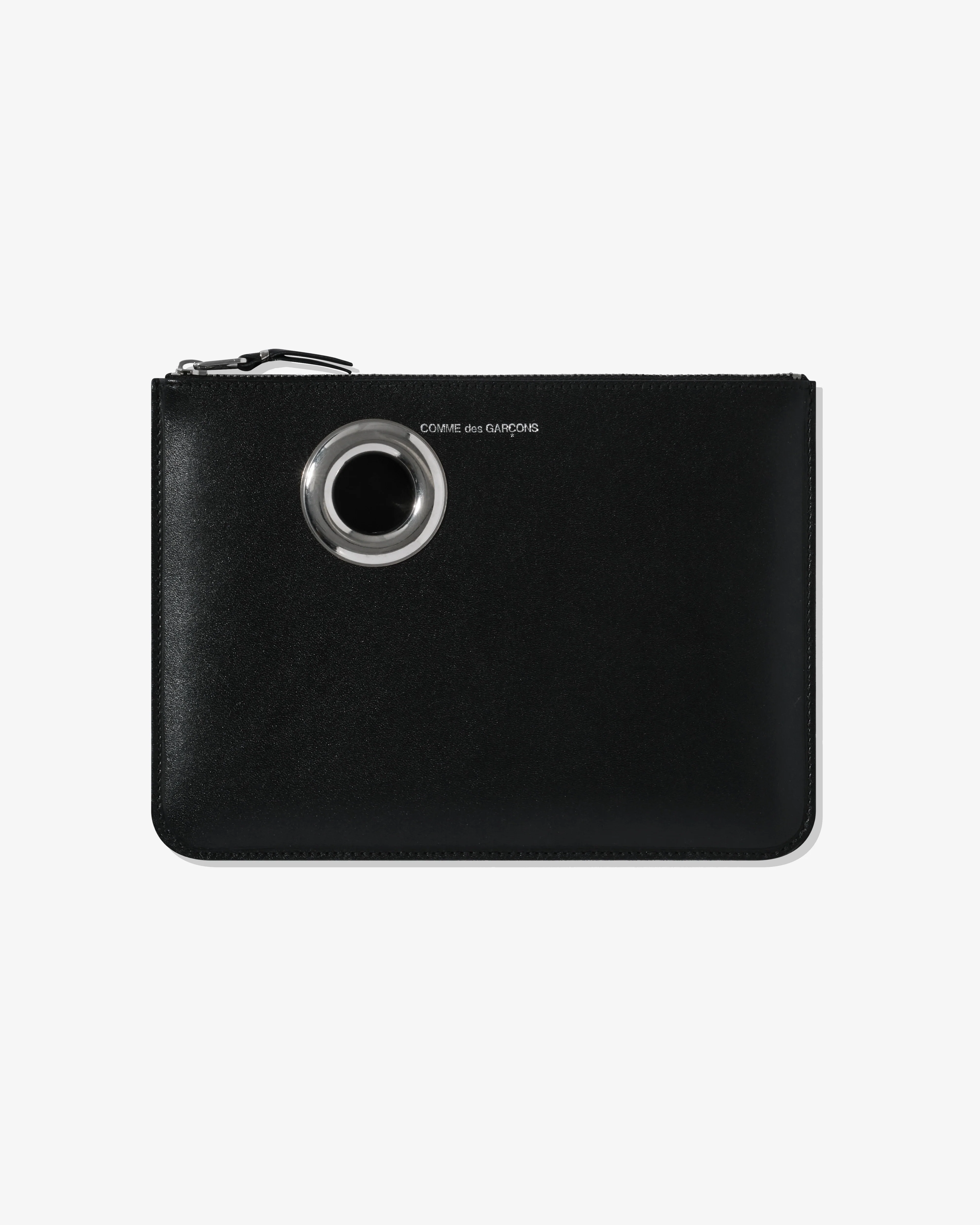 CDG Wallet - Silver Eyelet Wallet - (Black SA5100SE)