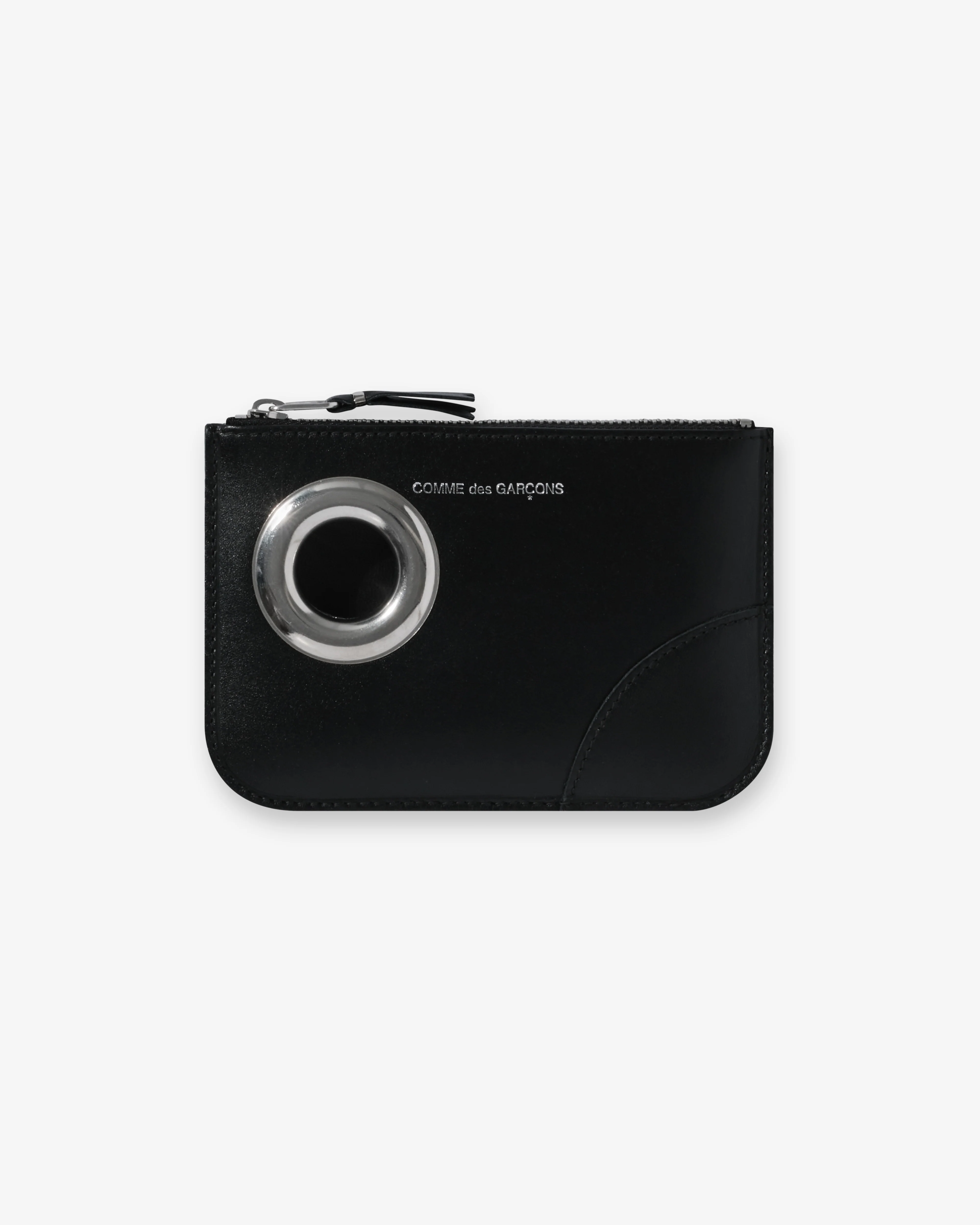 CDG Wallet - Silver Eyelet Wallet - (Black SA8100SE)